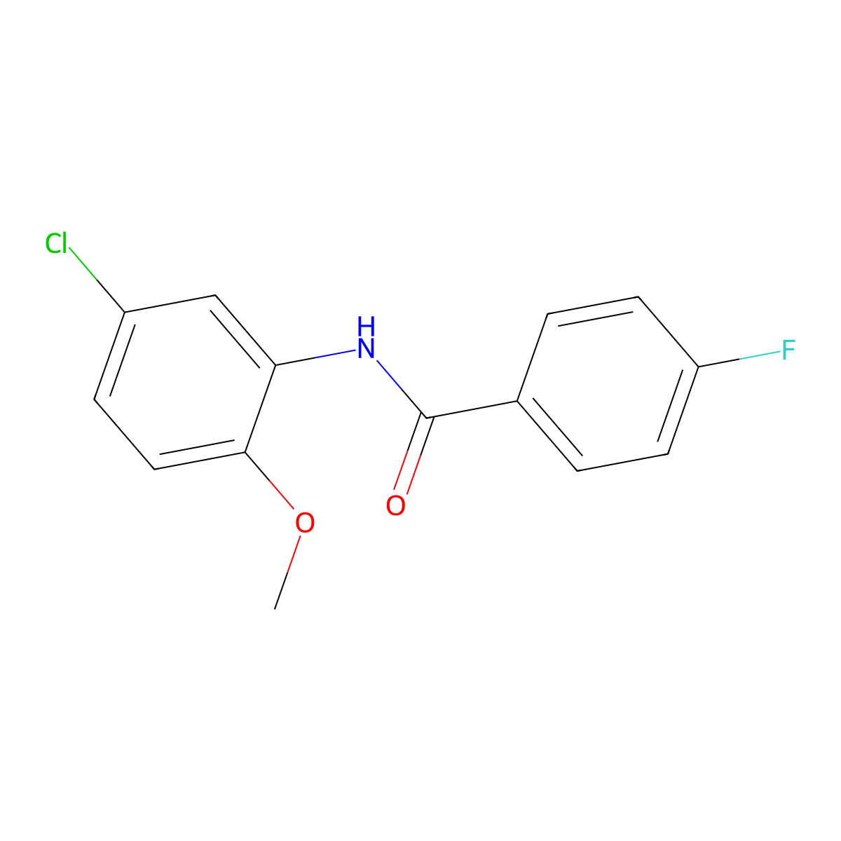 N-(5-Chloro-2-methoxyphenyl)-4-fluorobenzamide molecular structure, CAS 196804-61-2
