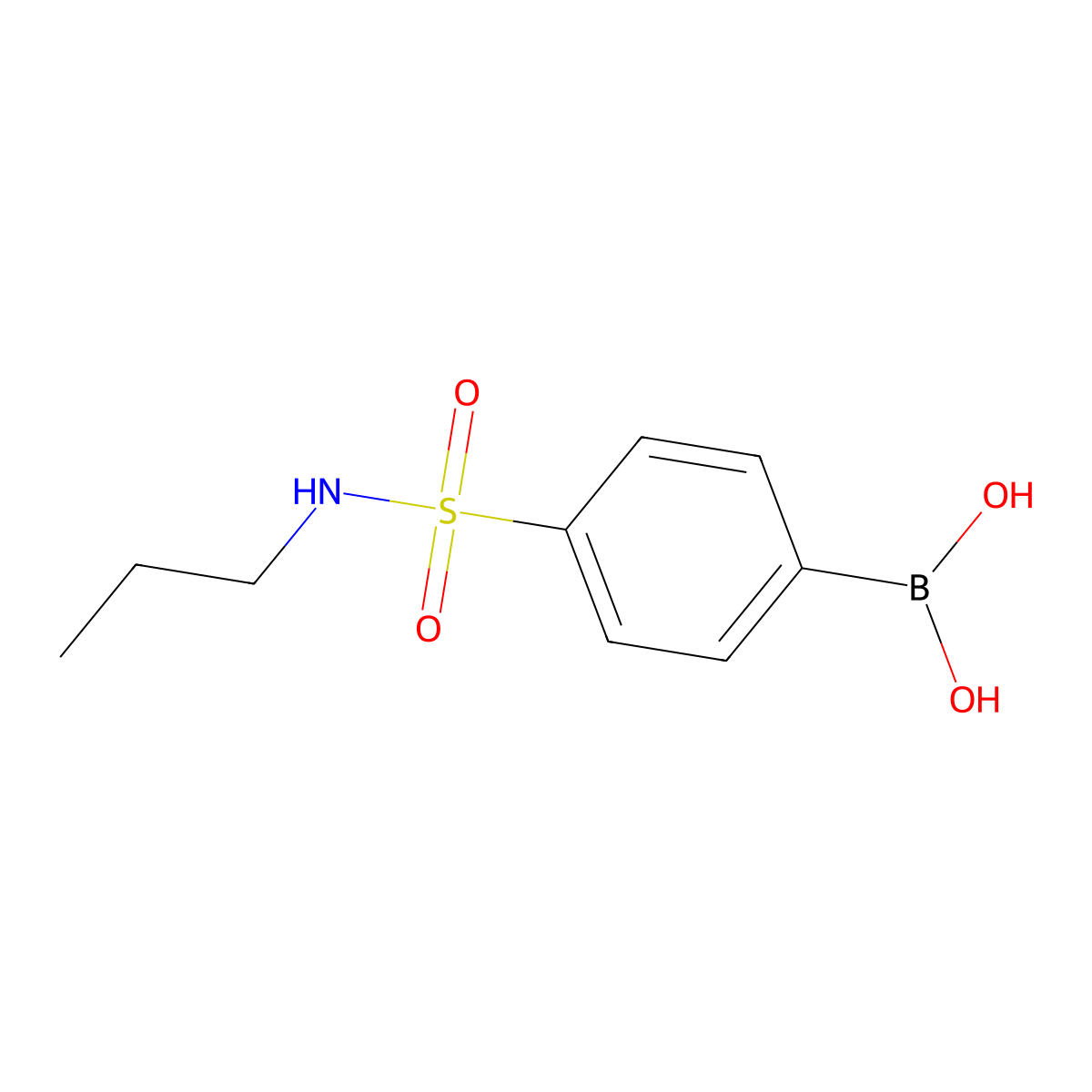 (4-(N-Propylsulfamoyl)phenyl)boronic acid molecular structure, CAS 196809-85-5