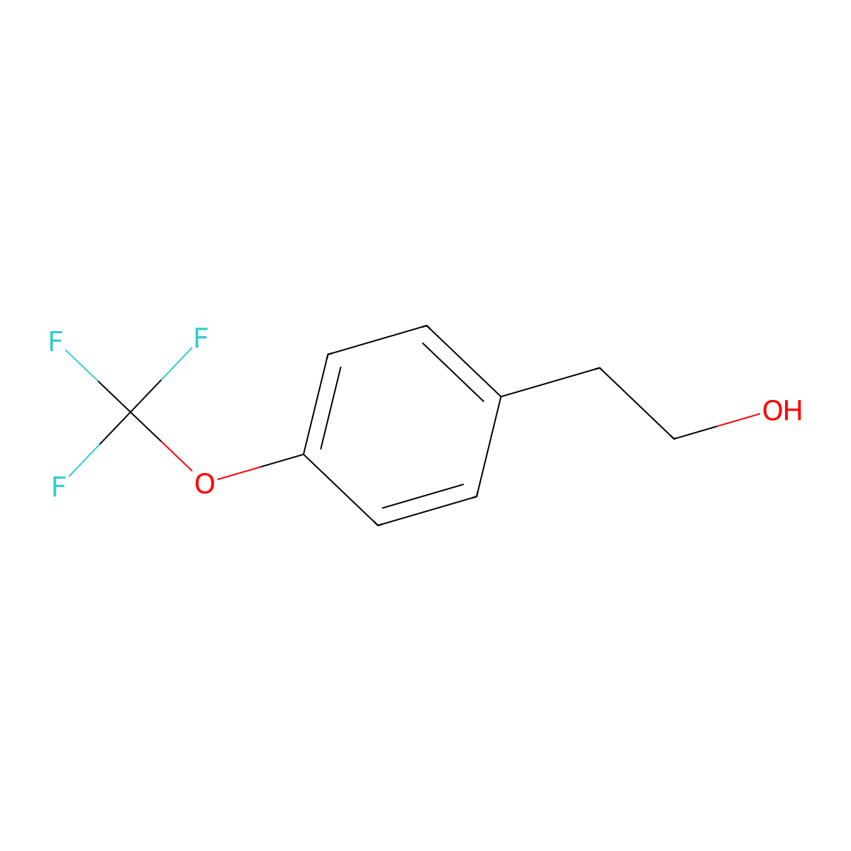 2-[4-(Trifluoromethoxy)phenyl]ethanol molecular structure, CAS 196811-90-2
