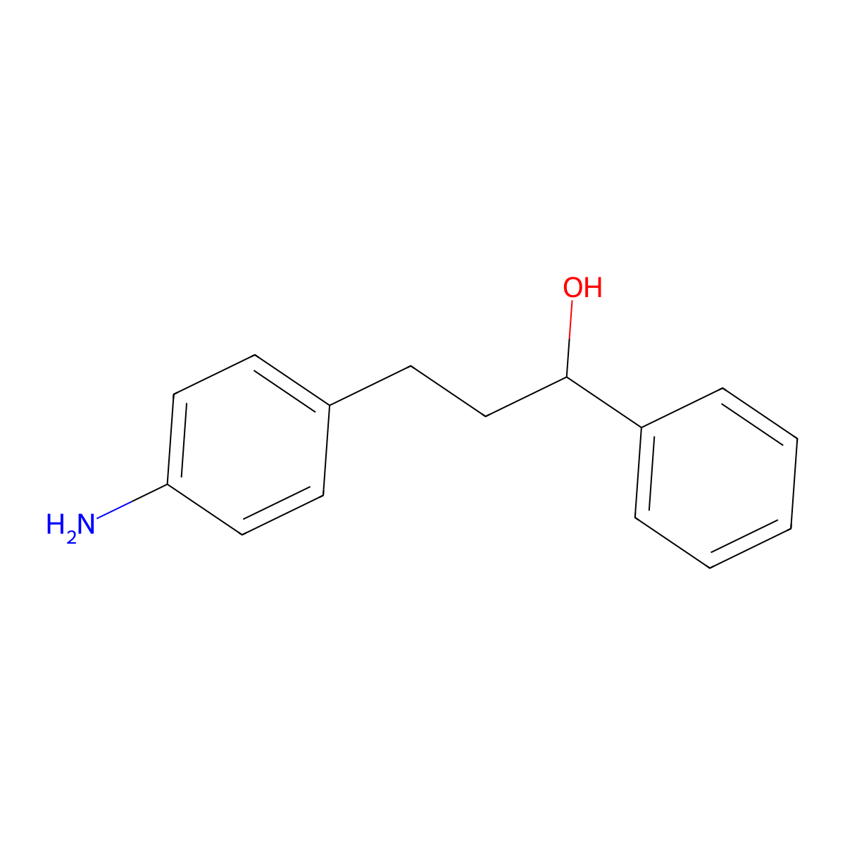 3-(4-Aminophenyl)-1-phenylpropan-1-ol molecular structure, CAS 196812-87-0