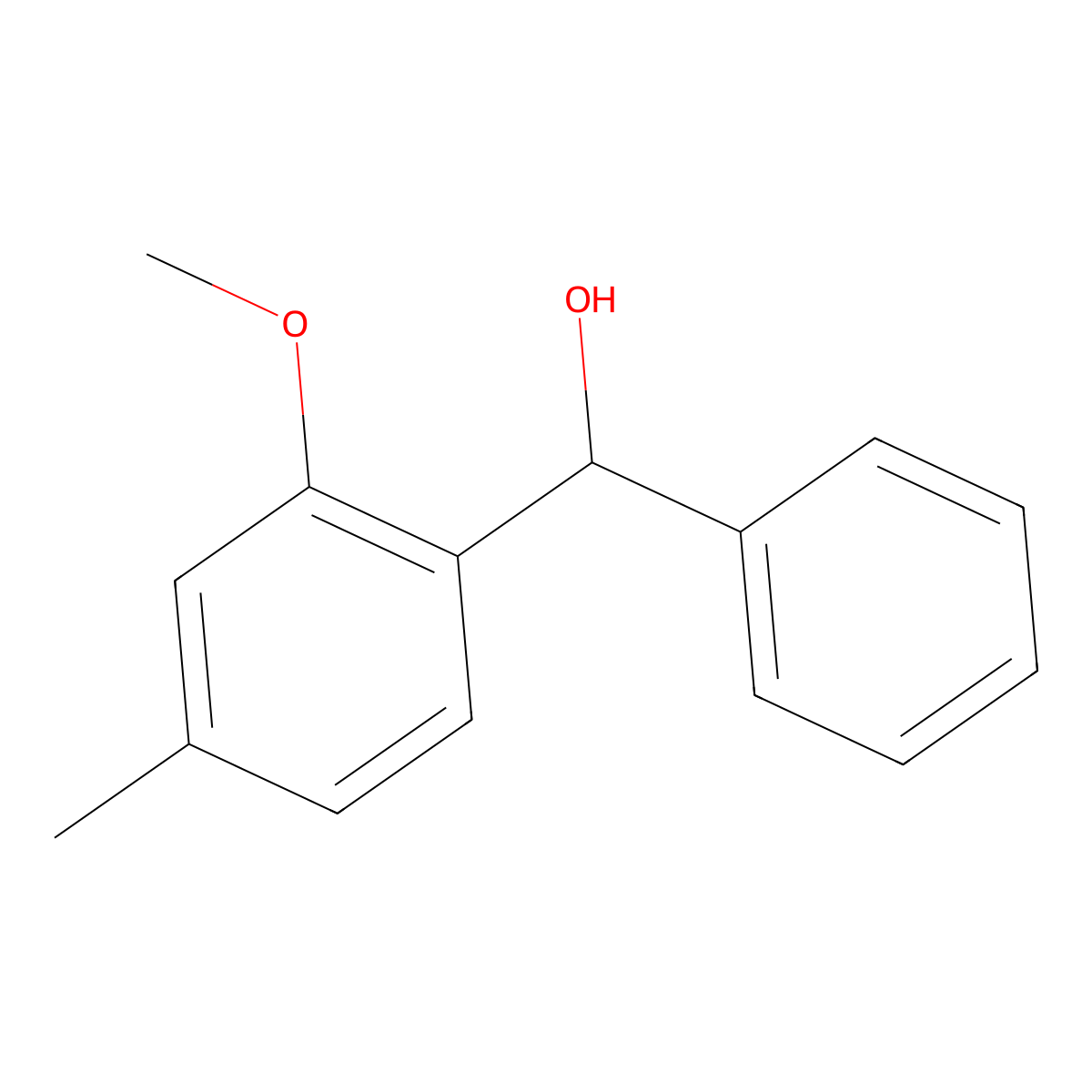 (2-Methoxy-4-methylphenyl)(phenyl)methanol molecular structure, CAS 1968435-02-0