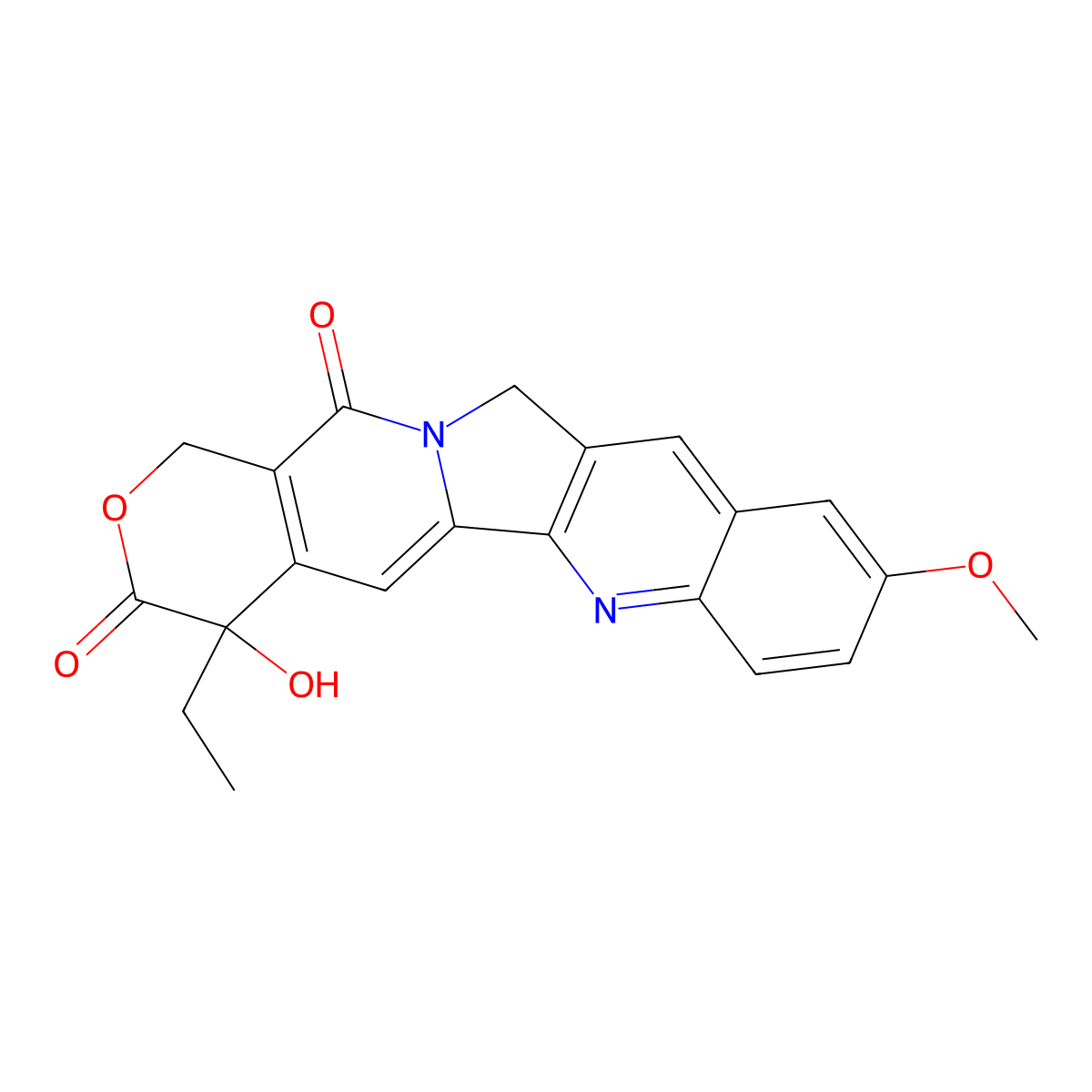 10-Methoxycamptothecin molecular structure, CAS 19685-10-0