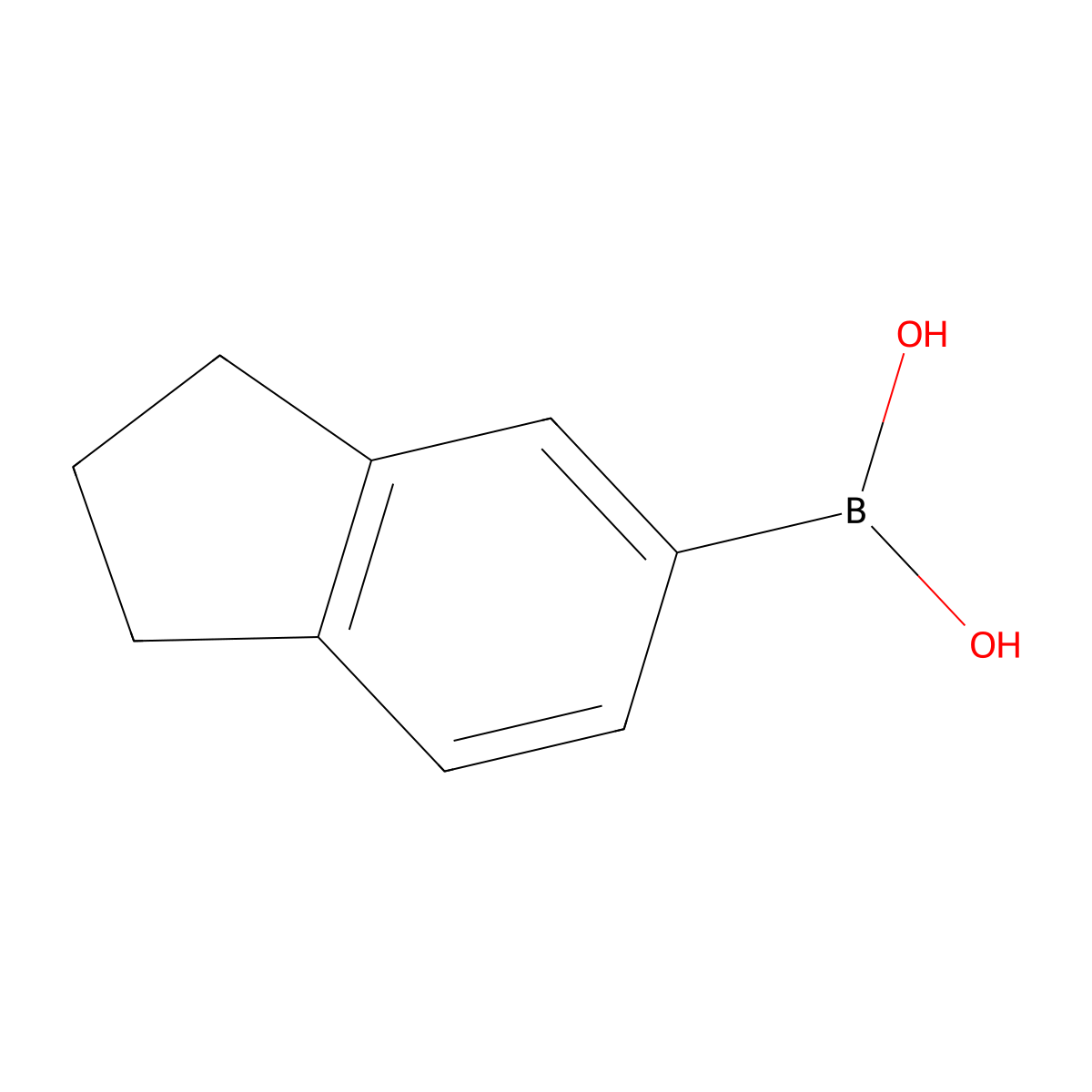 (2,3-dihydro-1H-inden-5-yl)boronic acid molecular structure, CAS 196861-31-1