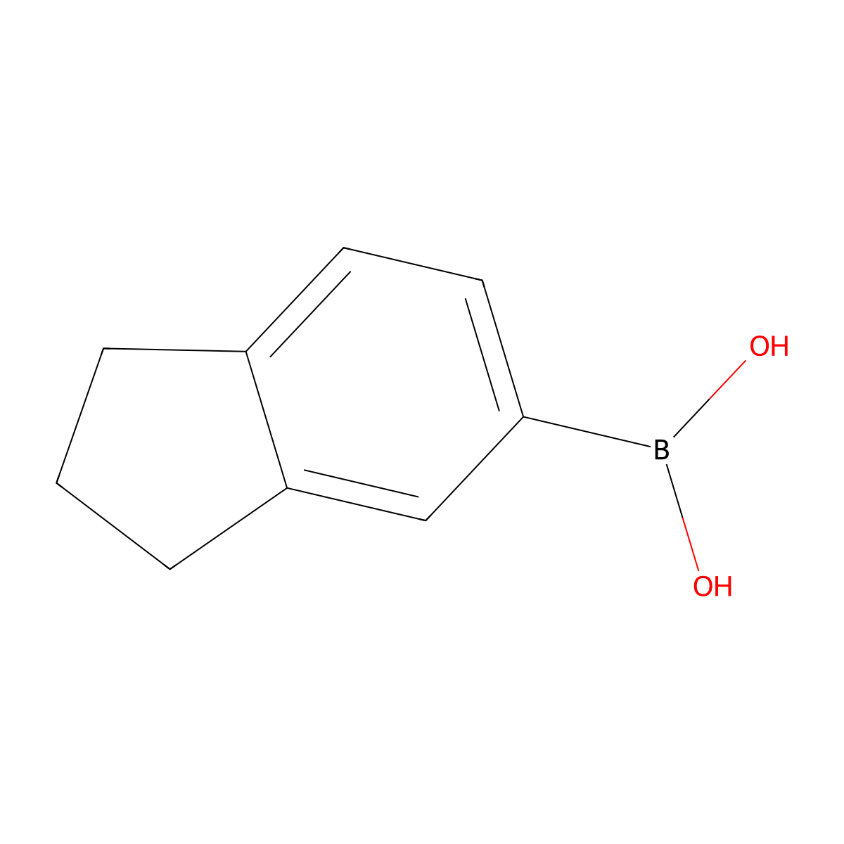 (2,3-dihydro-1H-inden-5-yl)boronic acid molecular structure, CAS 196861-31-1
