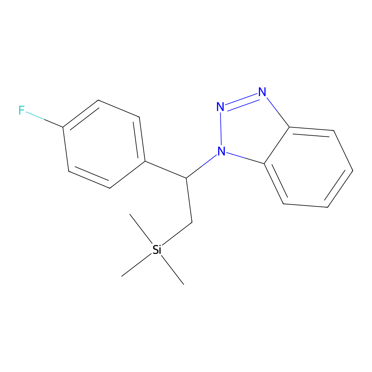 1-[1-(4-Fluorophenyl)-2-(trimethylsilyl)ethyl]-1H-1,2,3-benzotriazole molecular structure, CAS 196861-98-0