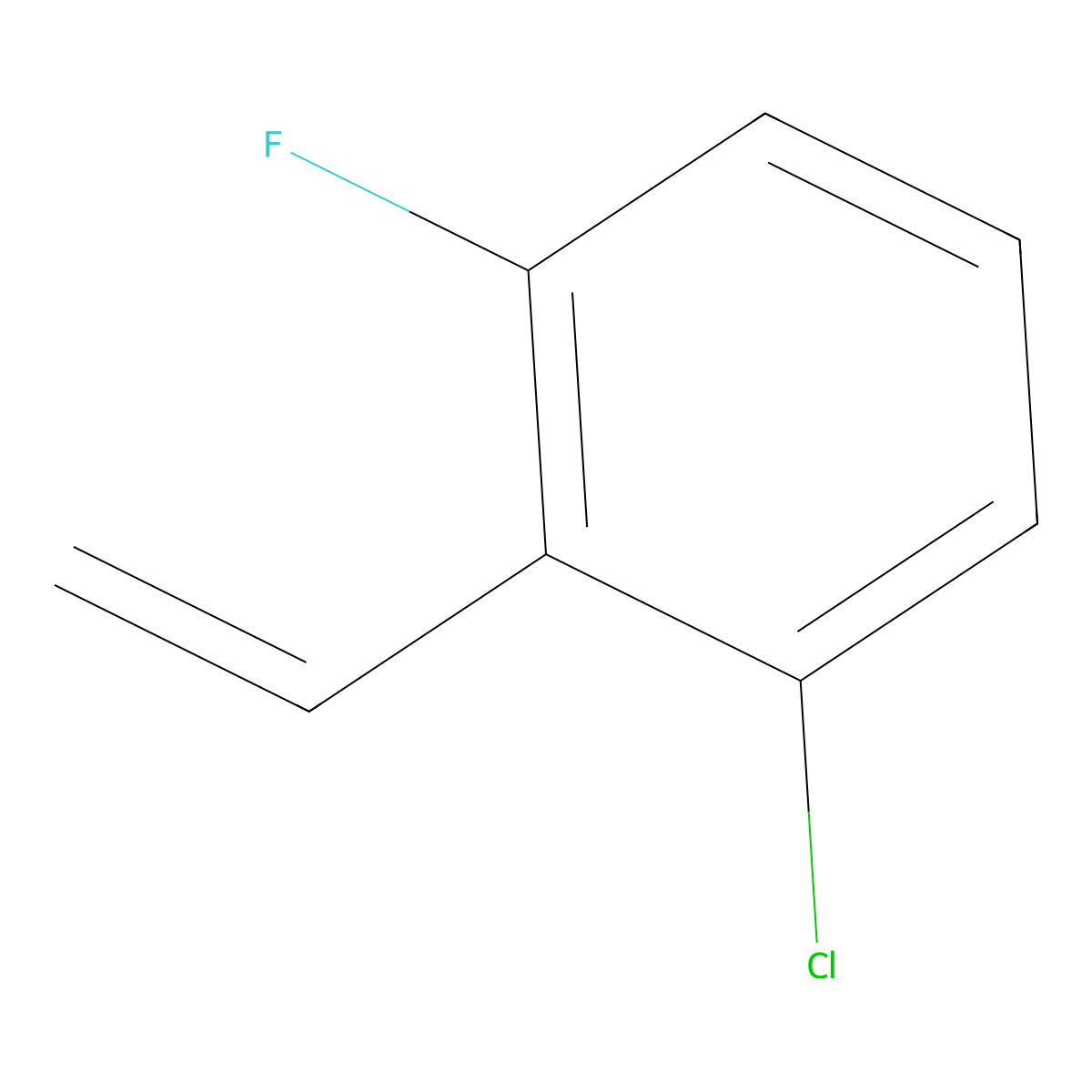 2-Chloro-6-fluorostyrene molecular structure, CAS 196862-01-8