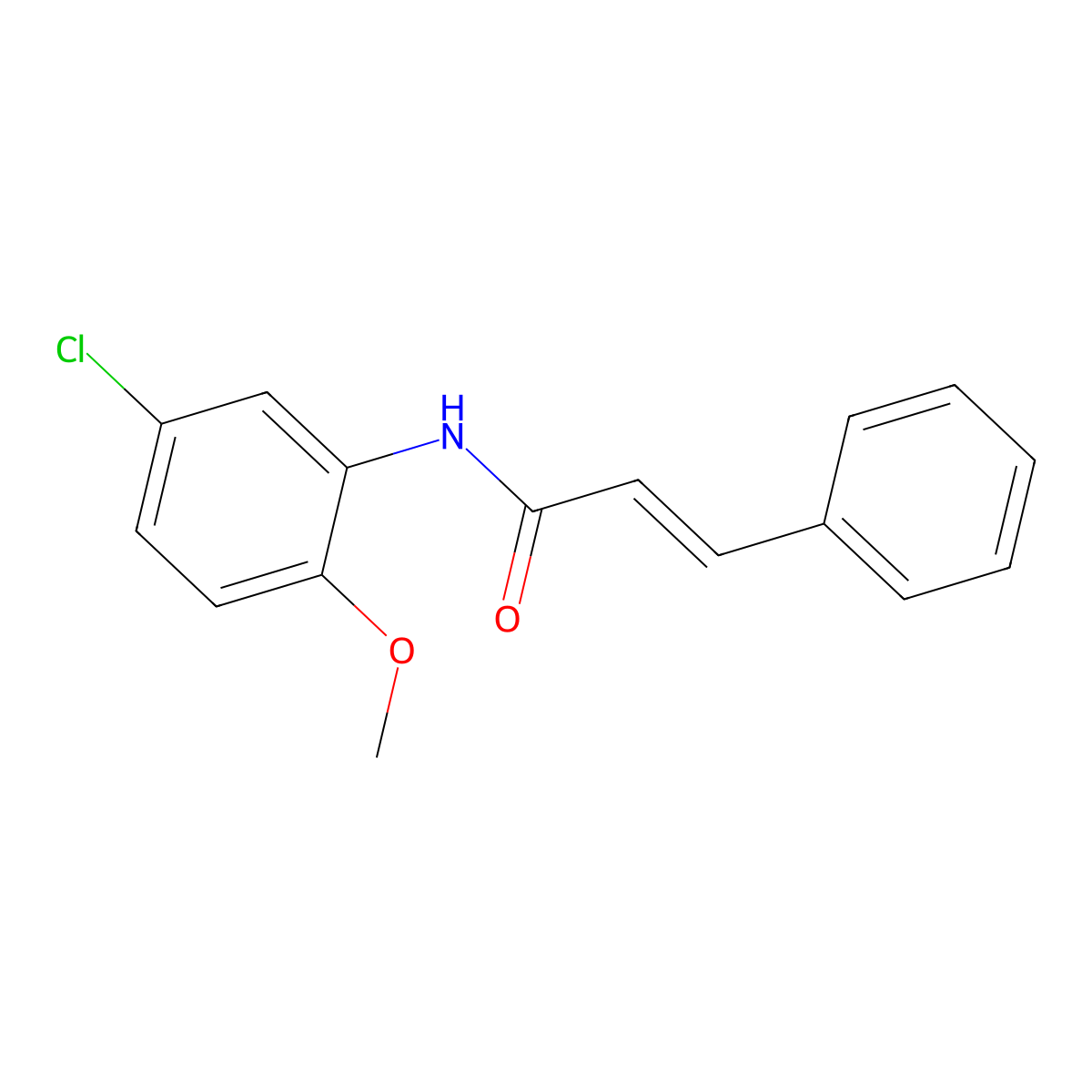 N-(5-chloro-2-methoxyphenyl)-3-phenylprop-2-enamide molecular structure, CAS 196866-10-1