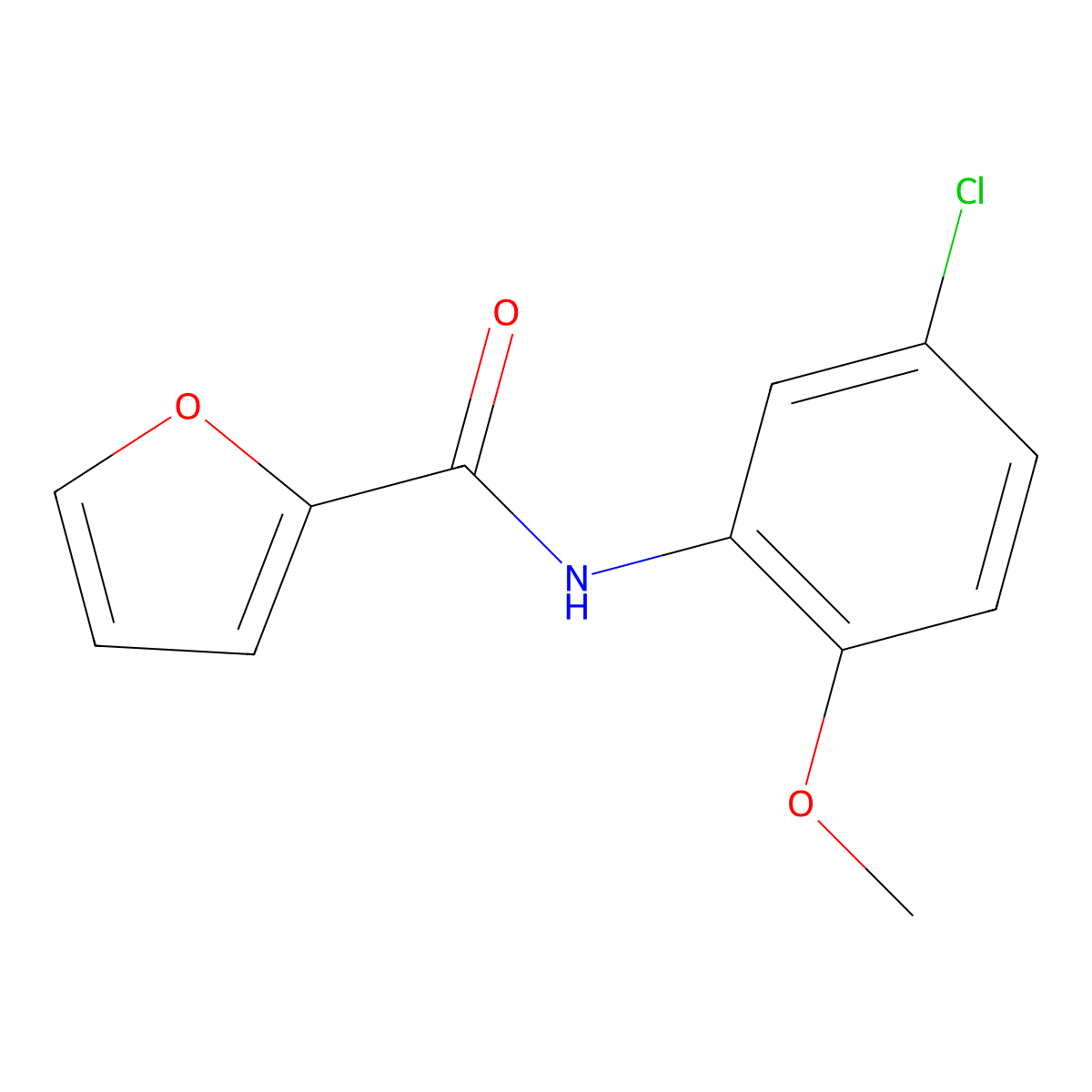 N-(5-chloro-2-methoxyphenyl)furan-2-carboxamide molecular structure, CAS 196866-13-4