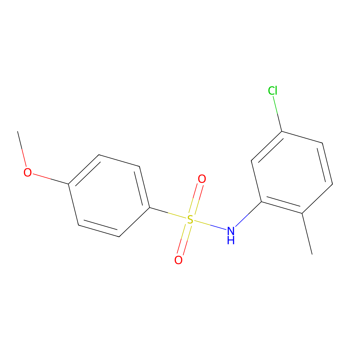 N-(5-chloro-2-methylphenyl)-4-methoxybenzenesulfonamide molecular structure, CAS 196866-17-8