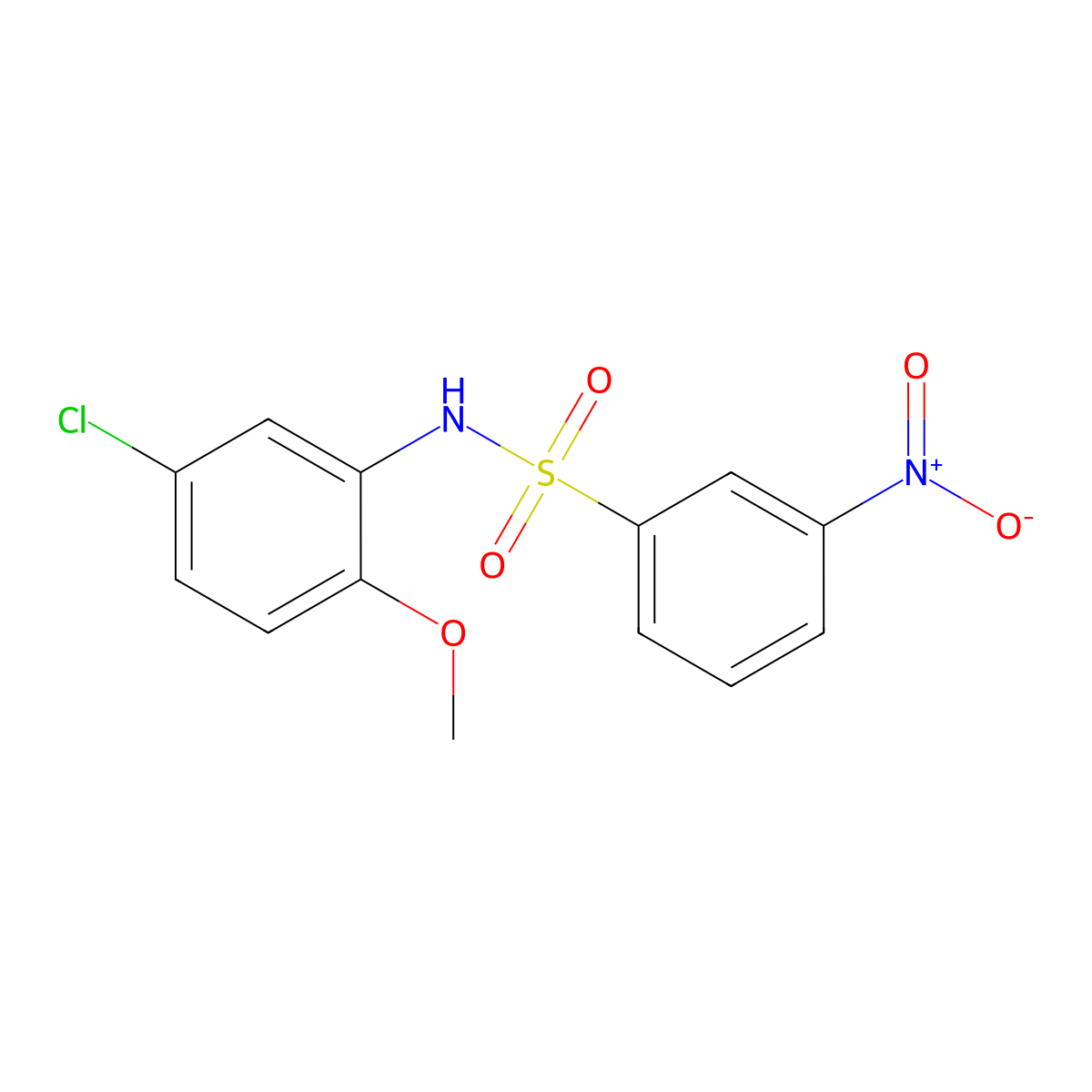 N-(5-chloro-2-methoxyphenyl)-3-nitrobenzenesulfonamide molecular structure, CAS 196866-25-8
