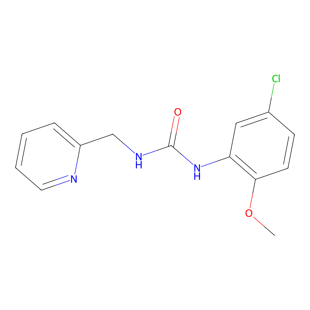 1-(5-Chloro-2-methoxyphenyl)-3-(pyridin-2-ylmethyl)urea molecular structure, CAS 196868-99-2