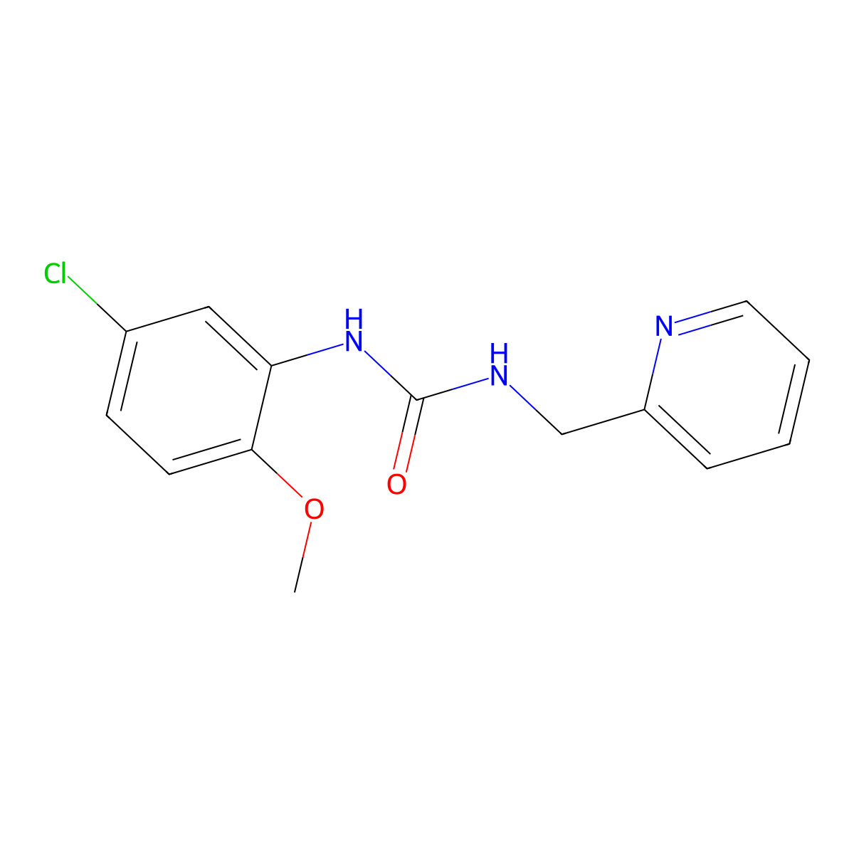 1-(5-Chloro-2-methoxyphenyl)-3-(pyridin-2-ylmethyl)urea molecular structure, CAS 196868-99-2