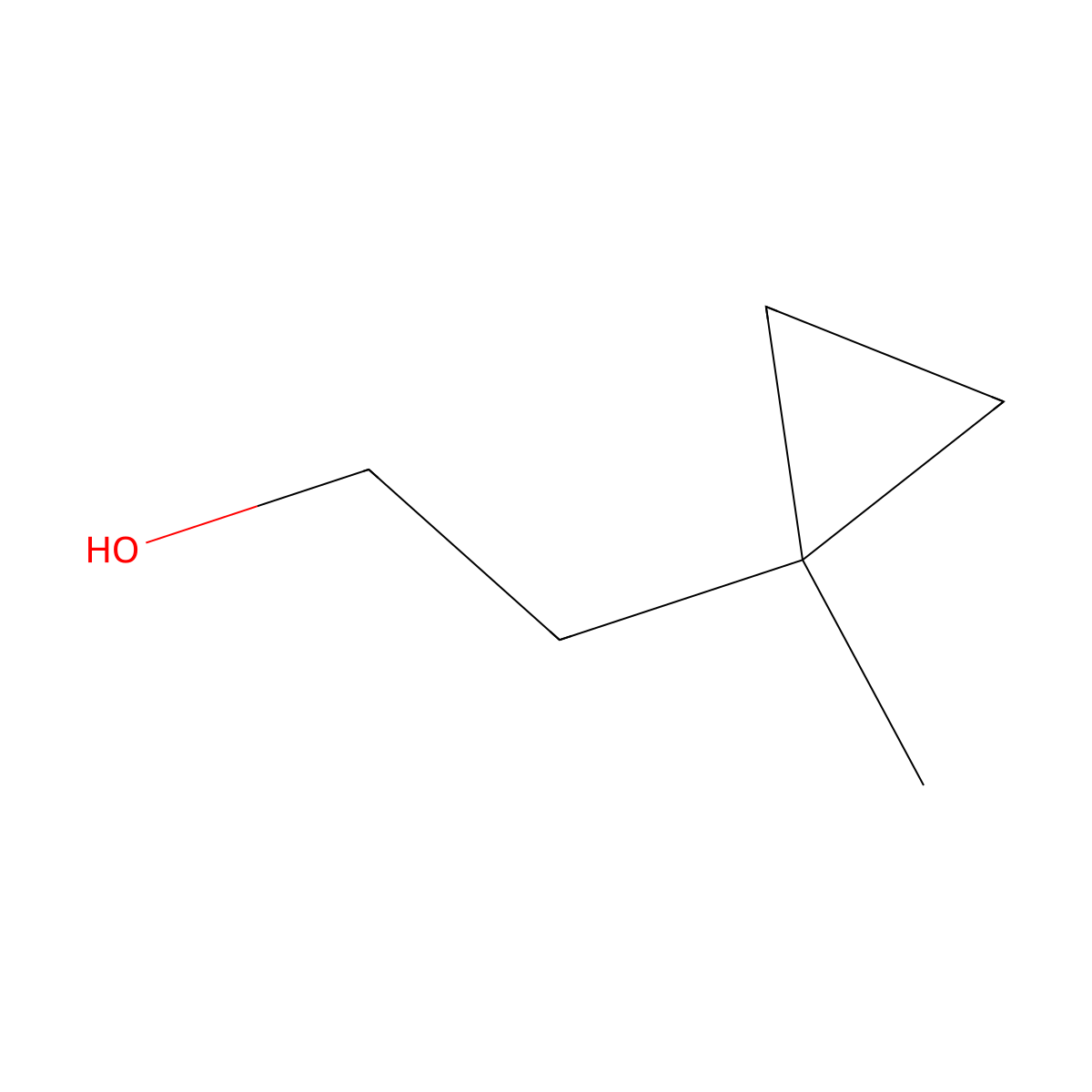 2-(1-Methylcyclopropyl)ethan-1-ol molecular structure, CAS 19687-04-8