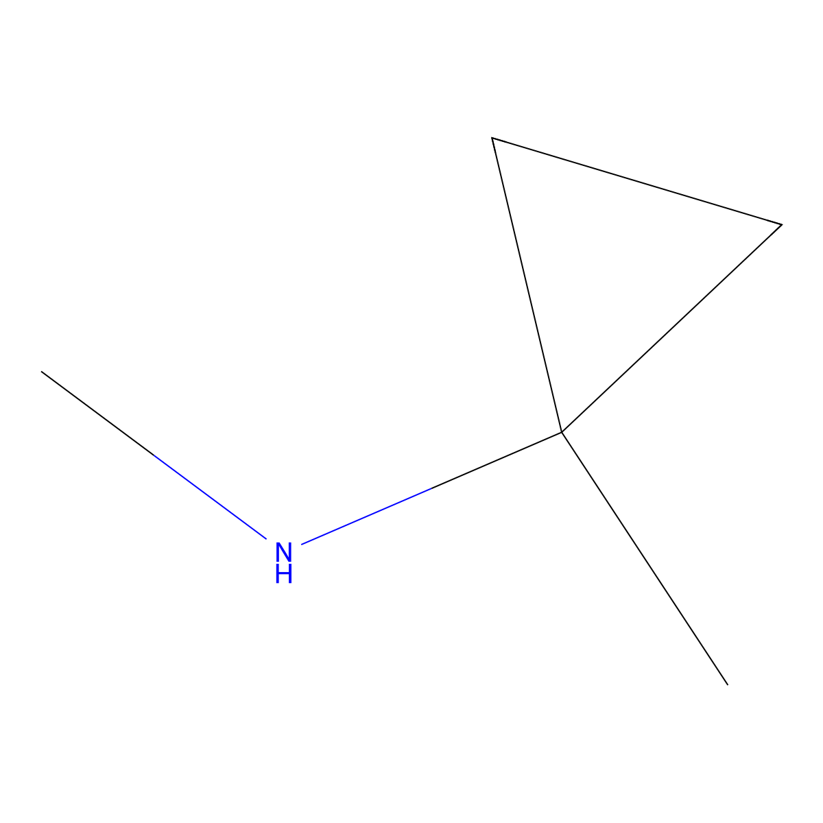 Cyclopropanamine, N,1-dimethyl- molecular structure, CAS 19687-07-1