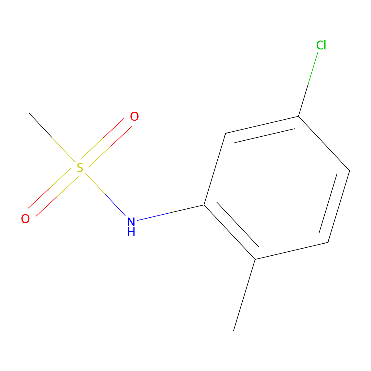 N-(5-chloro-2-methylphenyl)methanesulfonamide molecular structure, CAS 196875-84-0