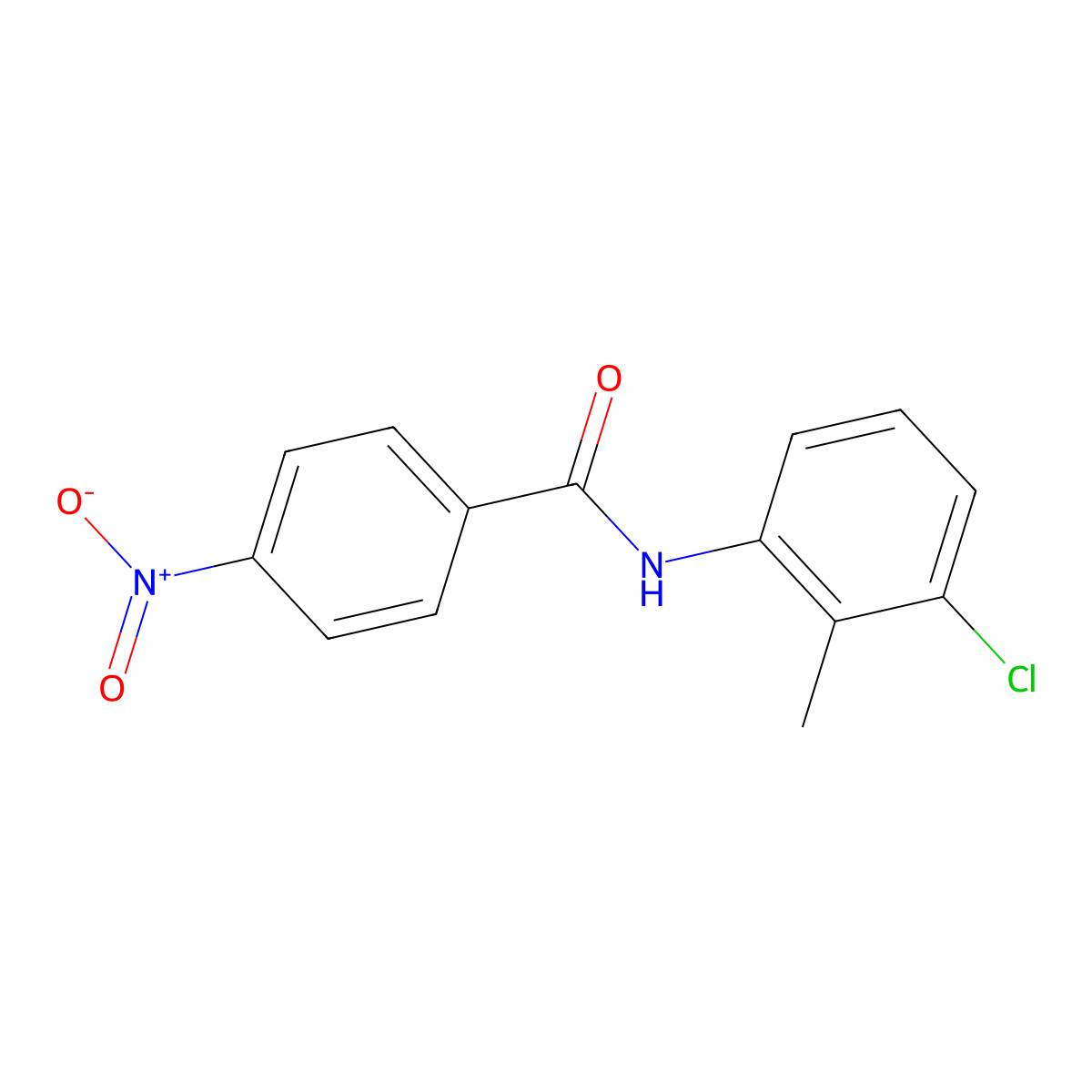 N-(3-chloro-2-methylphenyl)-4-nitrobenzamide molecular structure, CAS 196875-93-1