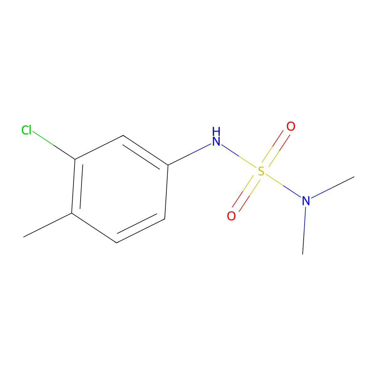 [(3-Chloro-4-methylphenyl)sulfamoyl]dimethylamine molecular structure, CAS 196879-70-6