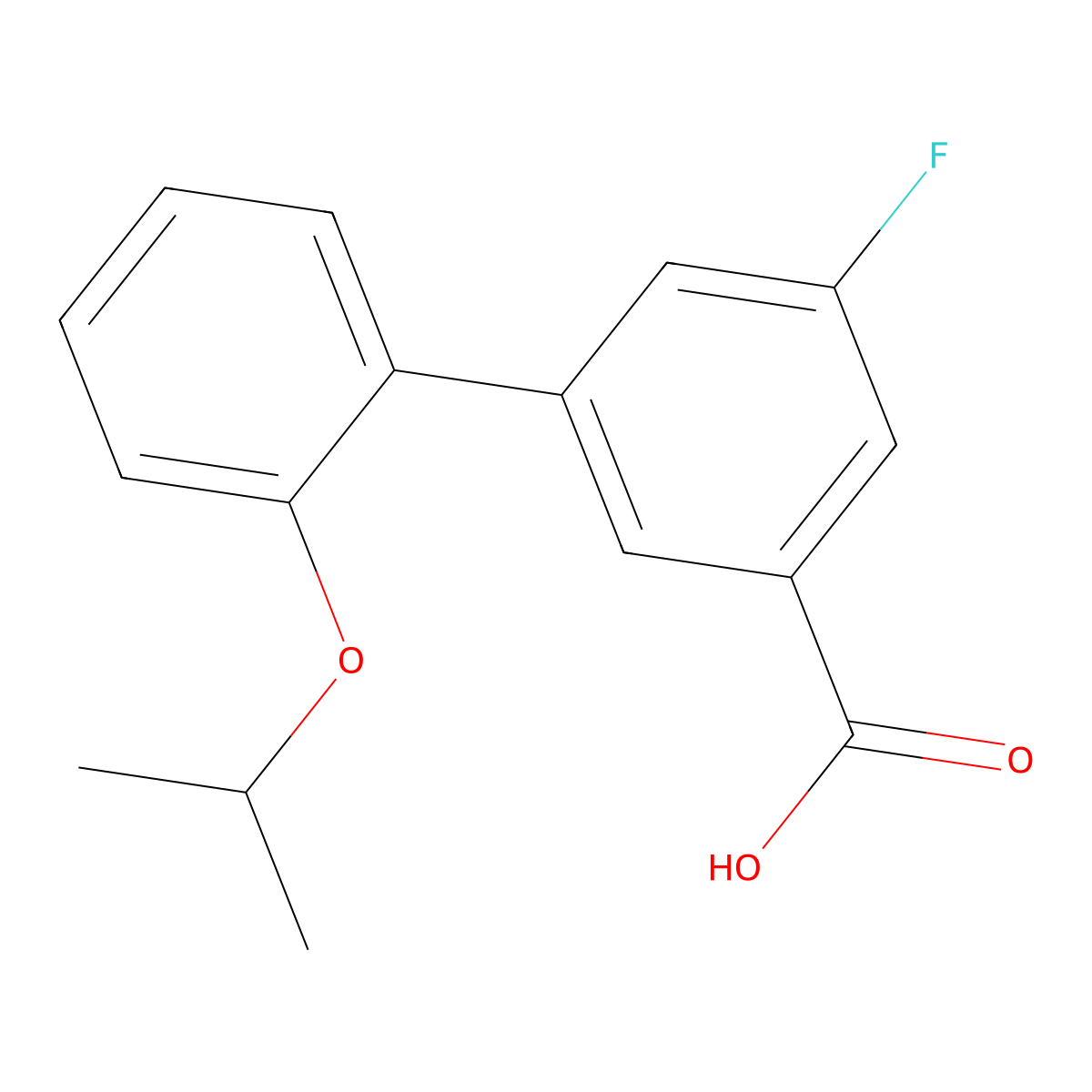 5-Fluoro-2'-(1-methylethoxy)[1,1'-biphenyl]-3-carboxylic acid molecular structure, CAS 1968839-20-4
