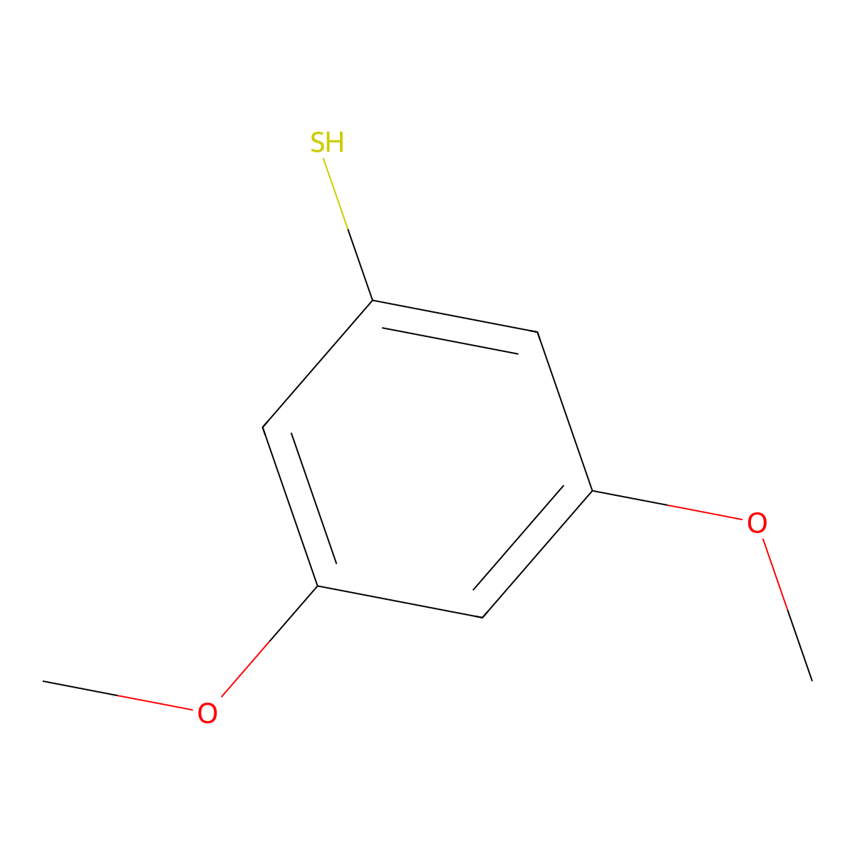 3,5-Dimethoxybenzenethiol molecular structure, CAS 19689-66-8