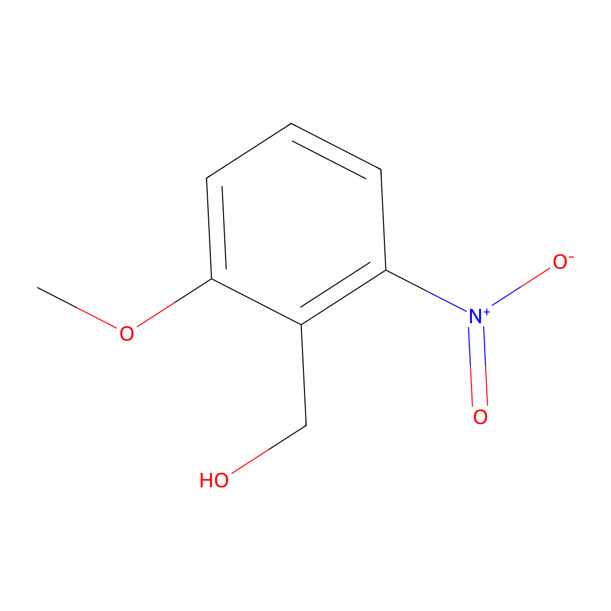 (2-Methoxy-6-nitrophenyl)methanol molecular structure, CAS 19689-87-3
