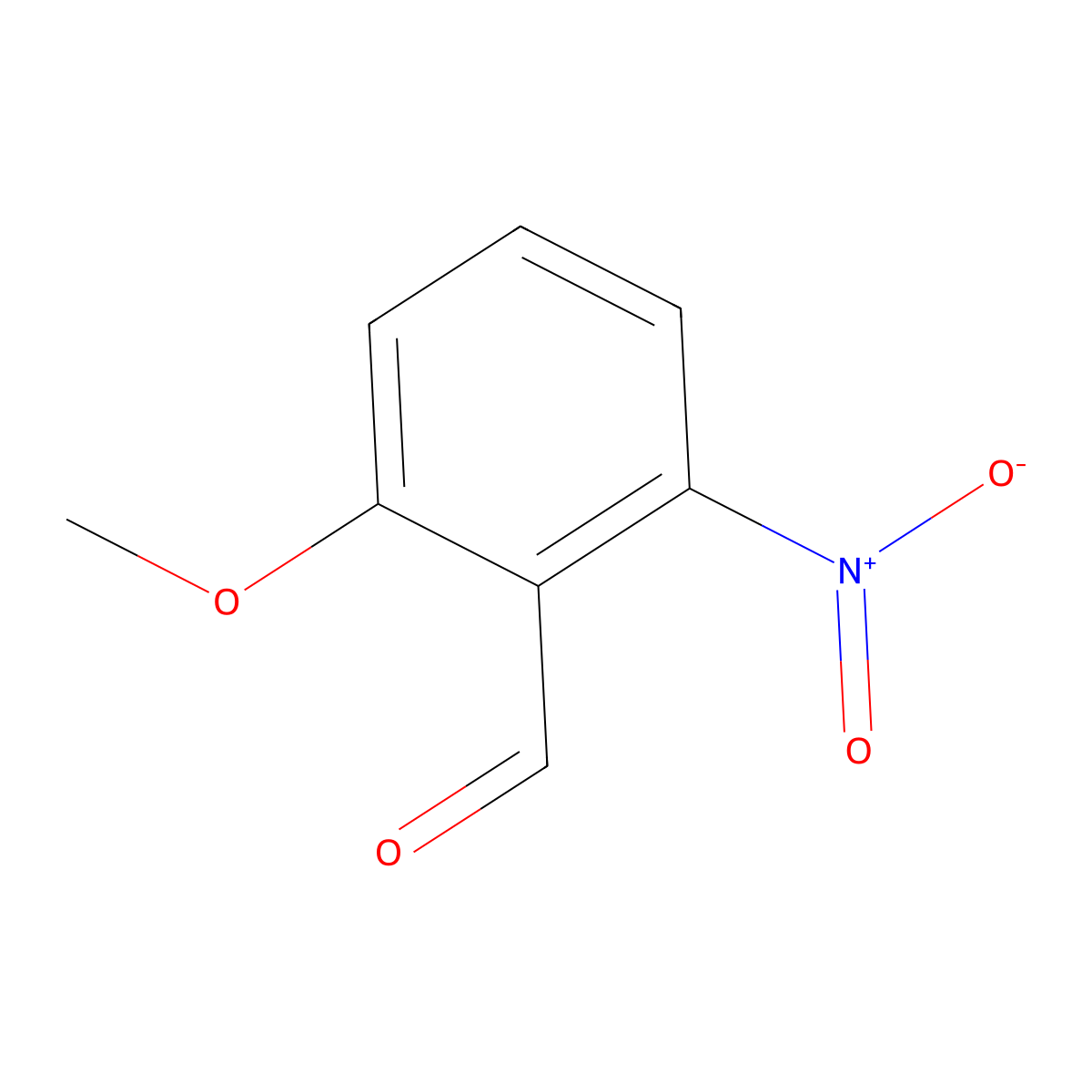 2-Methoxy-6-nitrobenzaldehyde molecular structure, CAS 19689-88-4
