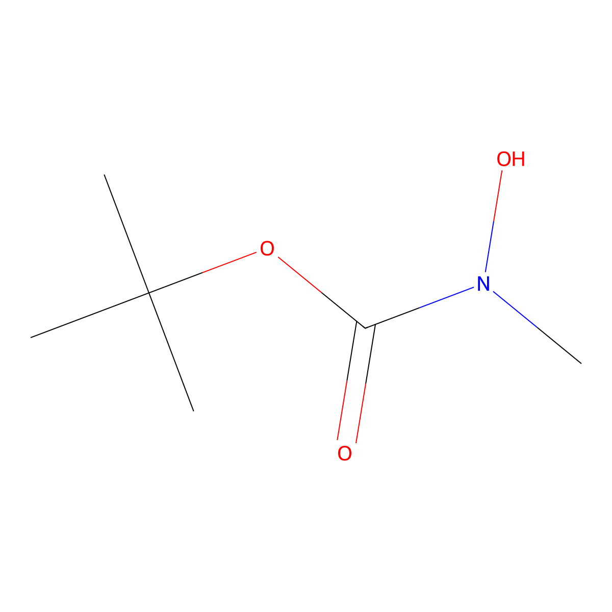 tert-Butyl hydroxy(methyl)carbamate molecular structure, CAS 19689-97-5