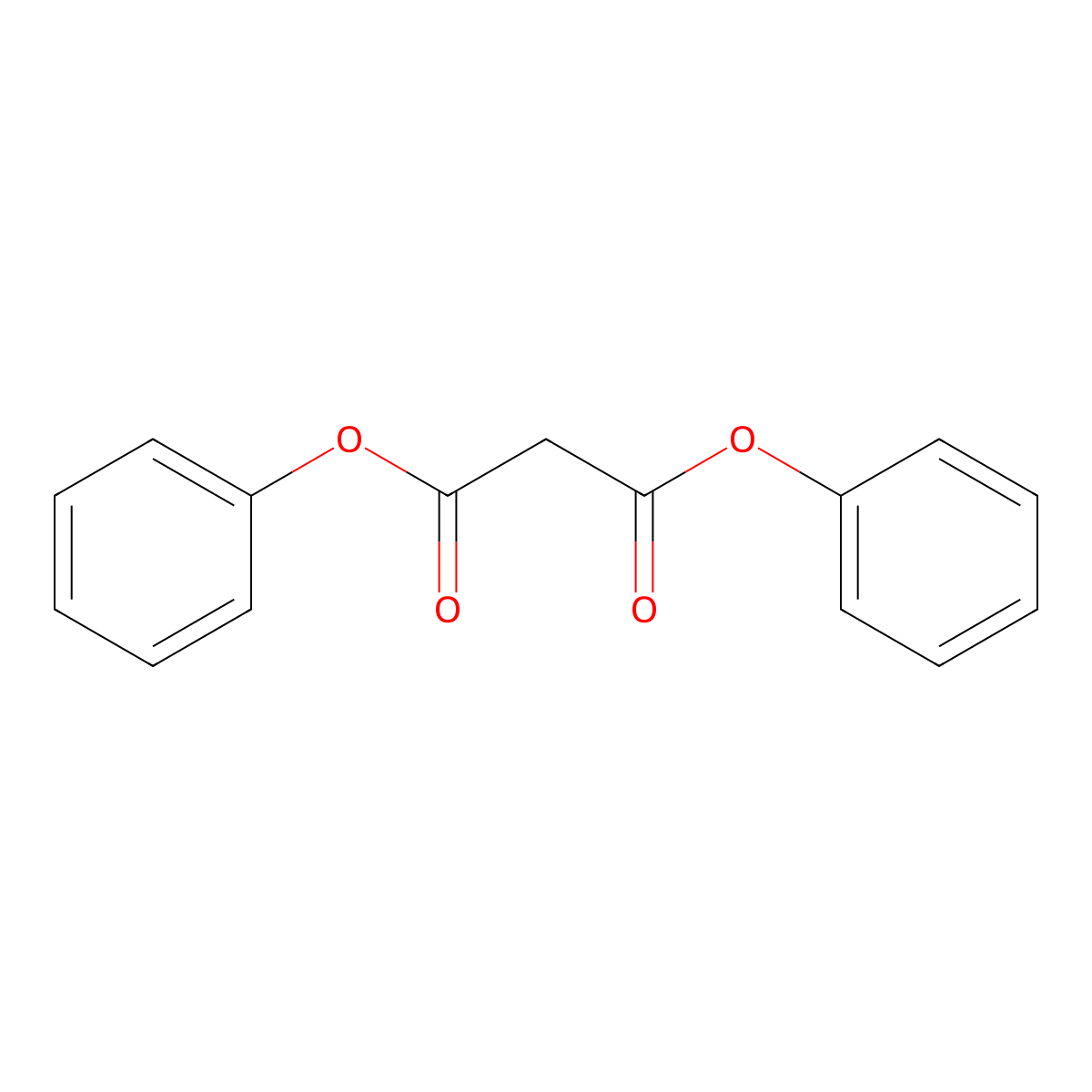 Propanedioic acid, diphenyl ester molecular structure, CAS 1969-44-4
