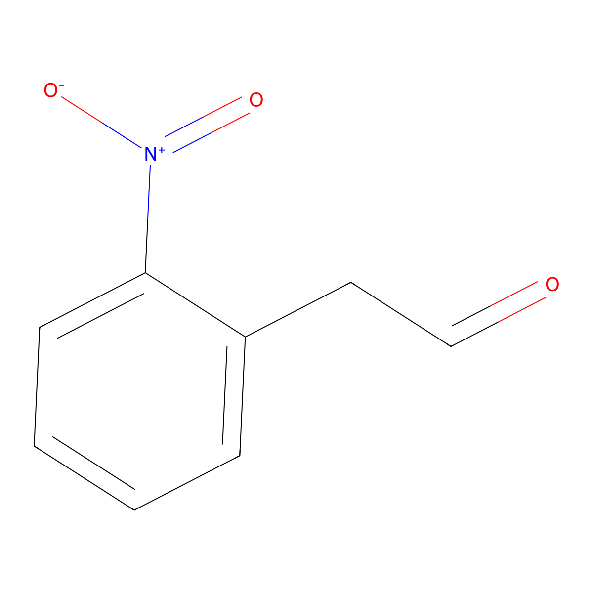 2-Nitrobenzeneacetaldehyde molecular structure, CAS 1969-73-9