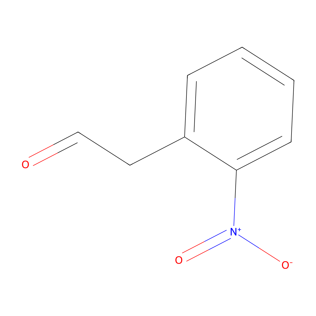 2-Nitrobenzeneacetaldehyde molecular structure, CAS 1969-73-9