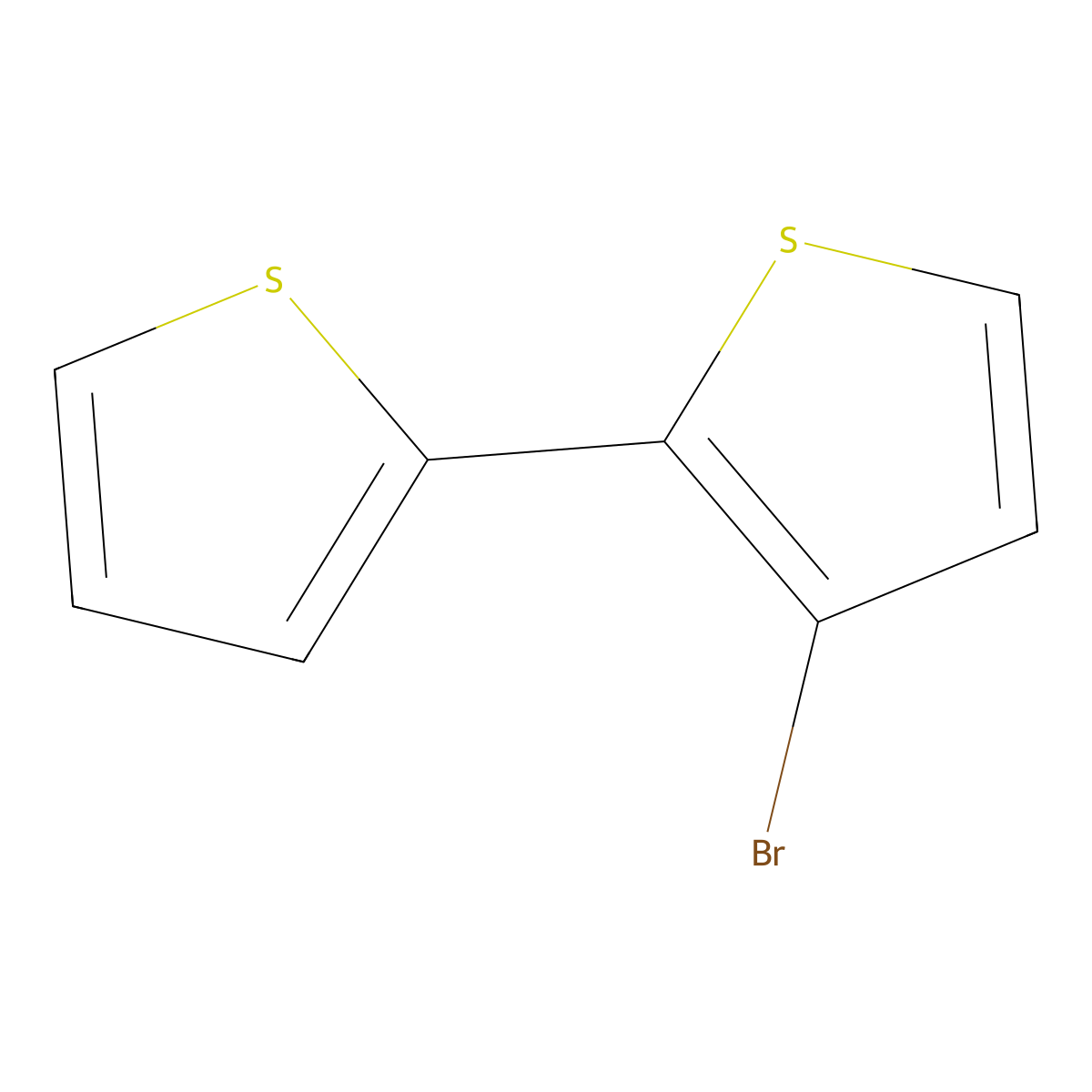3-Bromo-2,2'-bithiophene molecular structure, CAS 19690-69-8