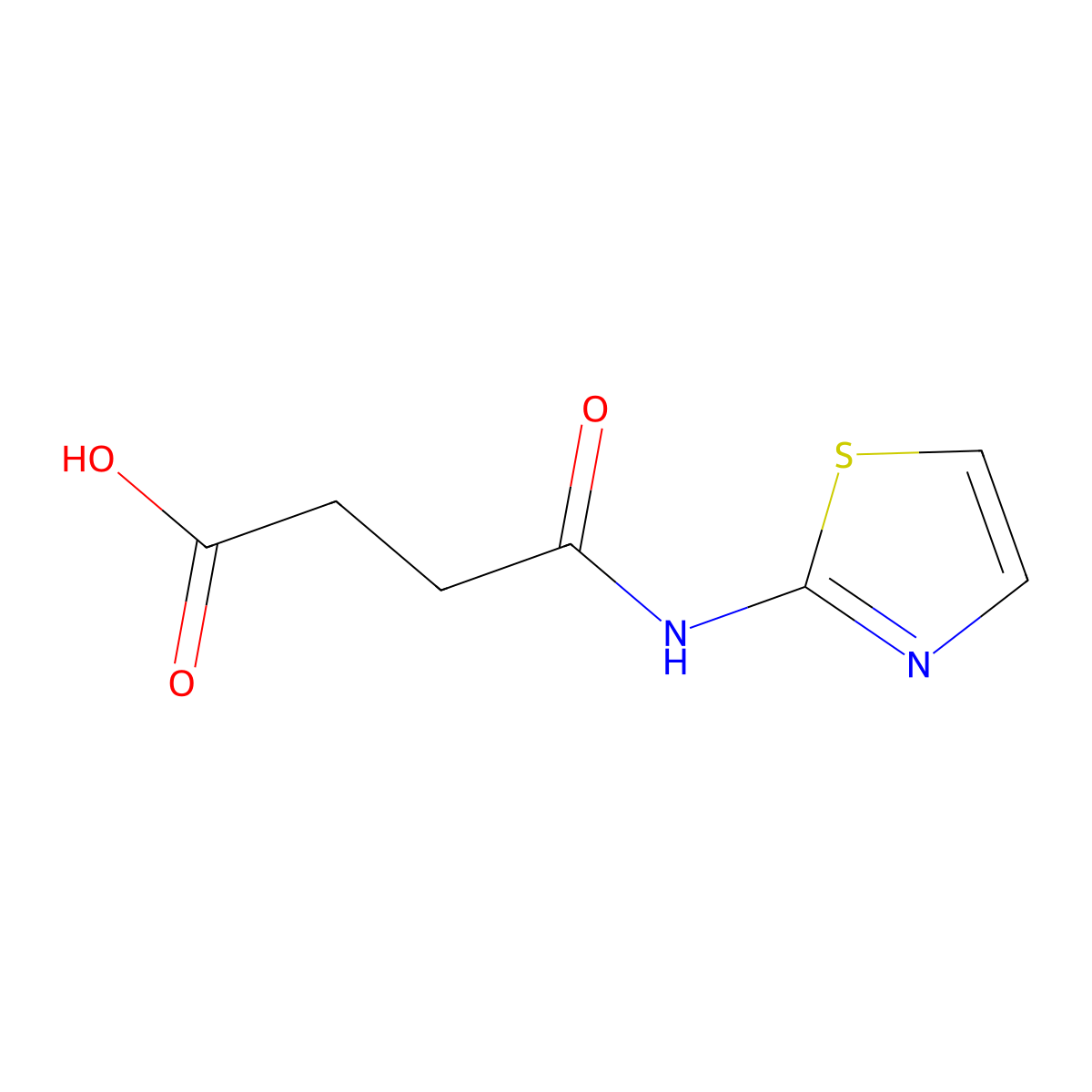 N-Thiazol-2-yl-succinamic acid molecular structure, CAS 19692-00-3