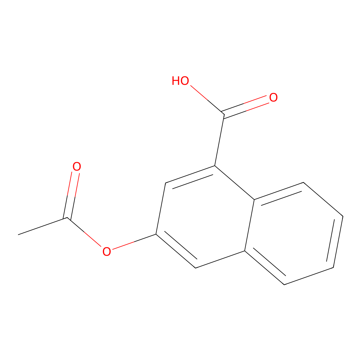 3-(Acetyloxy)naphthalene-1-carboxylic acid molecular structure, CAS 19692-22-9