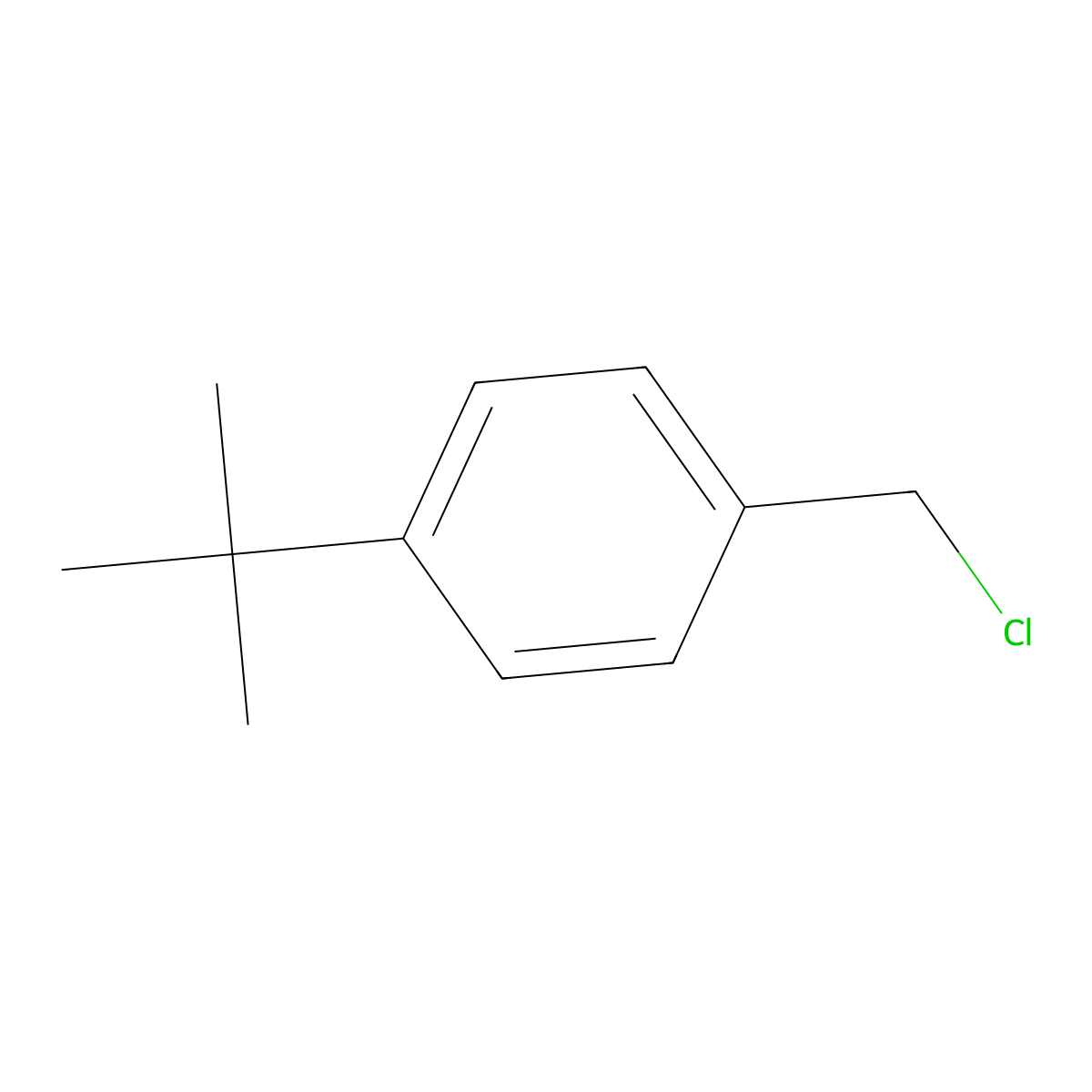 Benzene, 1-(chloromethyl)-4-(1,1-dimethylethyl)- molecular structure, CAS 19692-45-6
