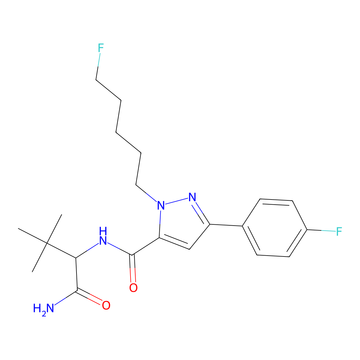 5-fluoro-3,5-ADB-PFUPPYCA molecular structure, CAS 1969261-68-4