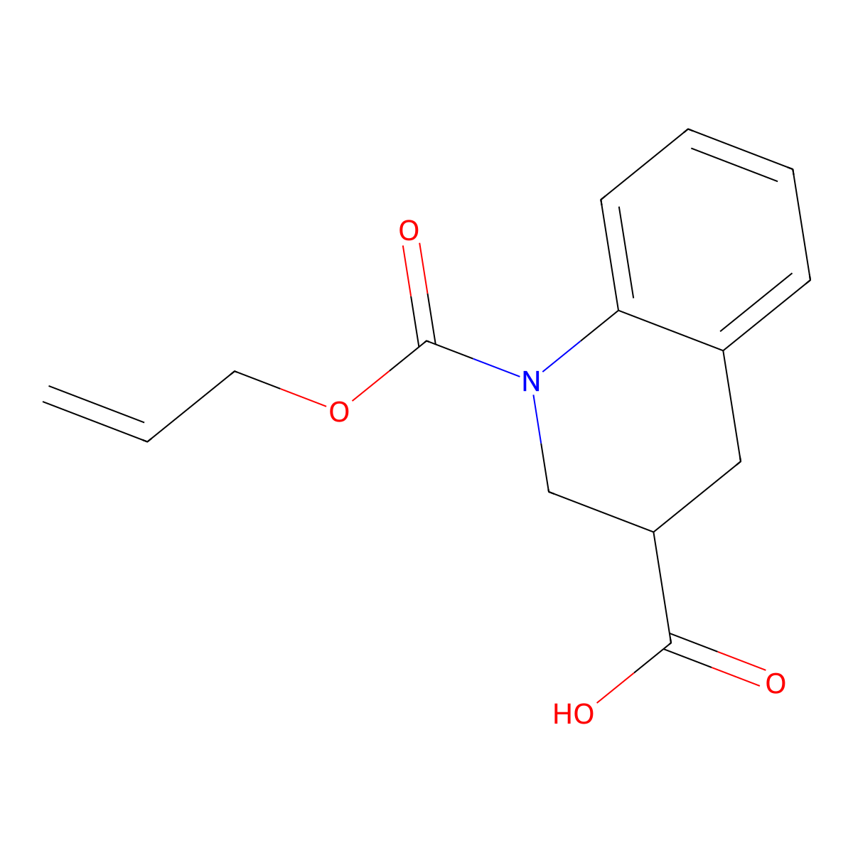 1-[(Prop-2-en-1-yloxy)carbonyl]-1,2,3,4-tetrahydroquinoline-3-carboxylic acid molecular structure, CAS 1969263-21-5