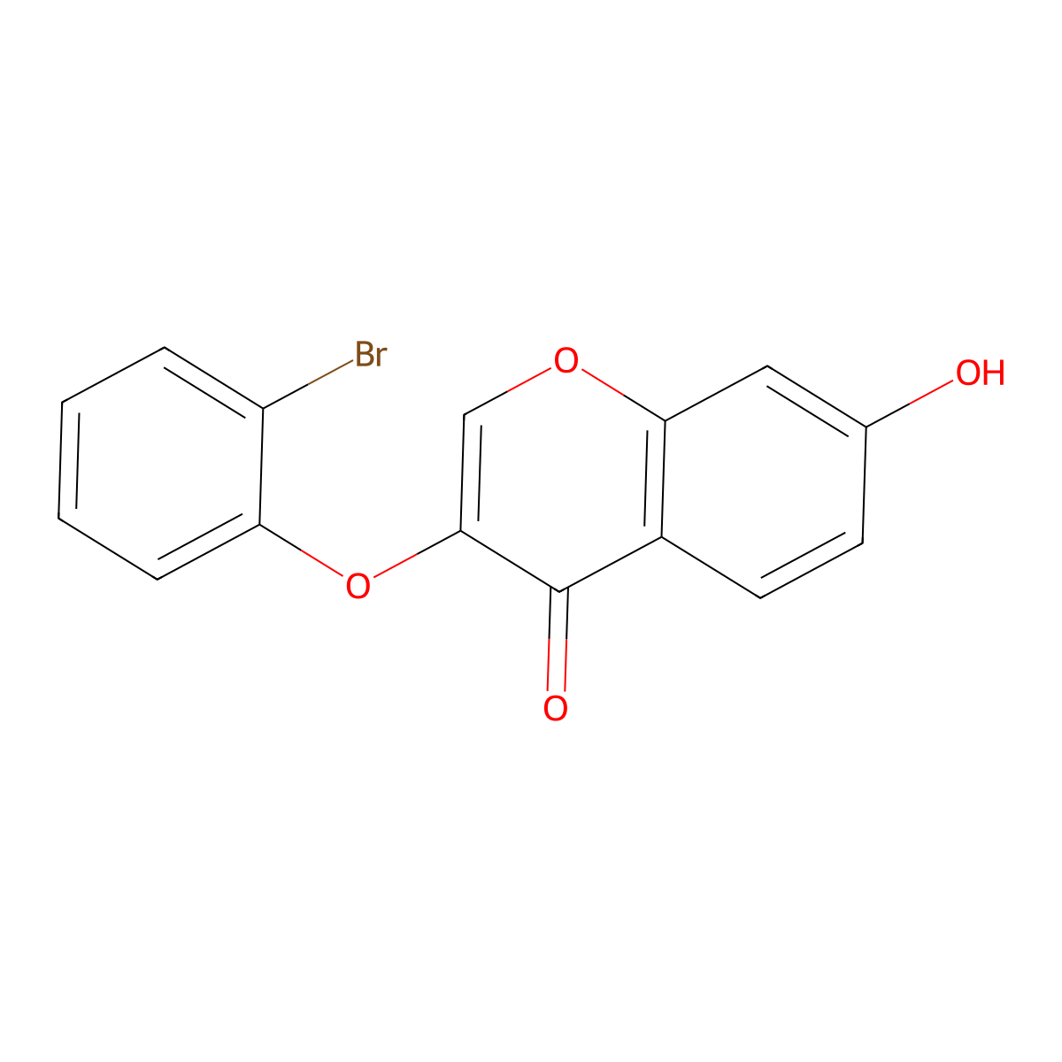 3-(2-bromophenoxy)-7-hydroxy-4H-chromen-4-one molecular structure, CAS 196928-47-9