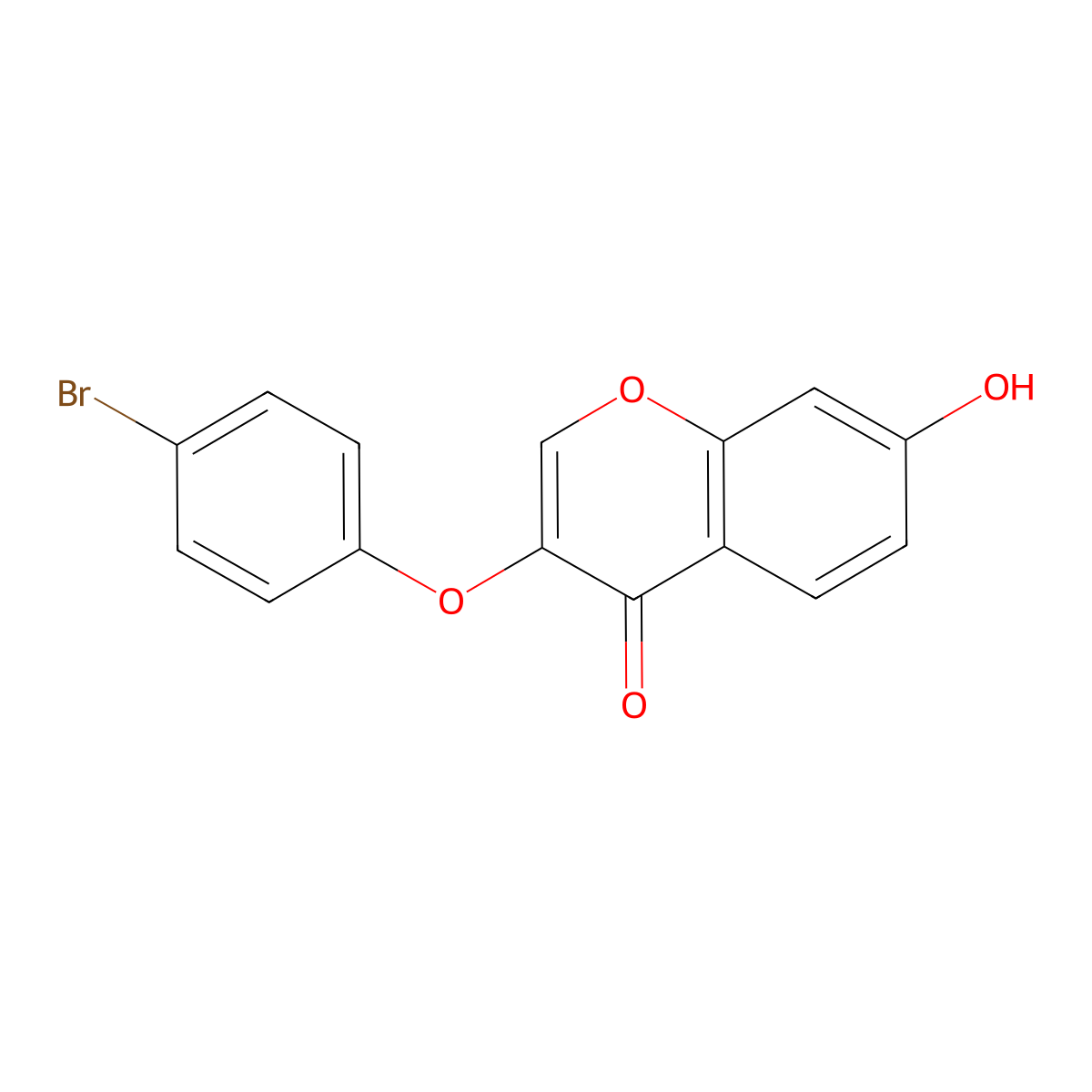 3-(4-bromophenoxy)-7-hydroxy-4H-chromen-4-one molecular structure, CAS 196928-49-1