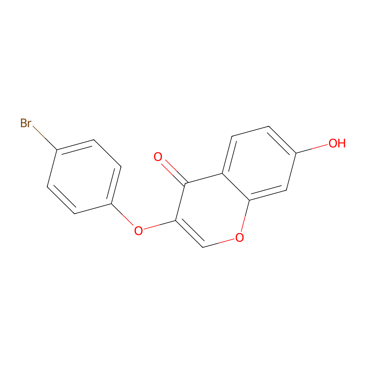 3-(4-bromophenoxy)-7-hydroxy-4H-chromen-4-one molecular structure, CAS 196928-49-1