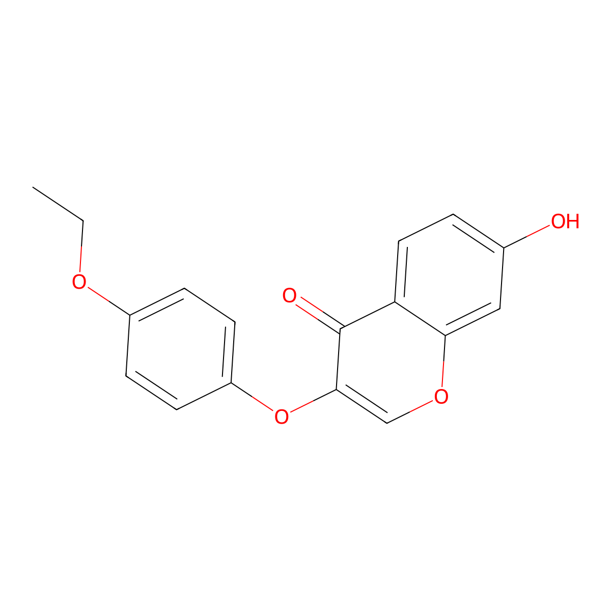 3-(4-ethoxyphenoxy)-7-hydroxy-4H-chromen-4-one molecular structure, CAS 196928-54-8