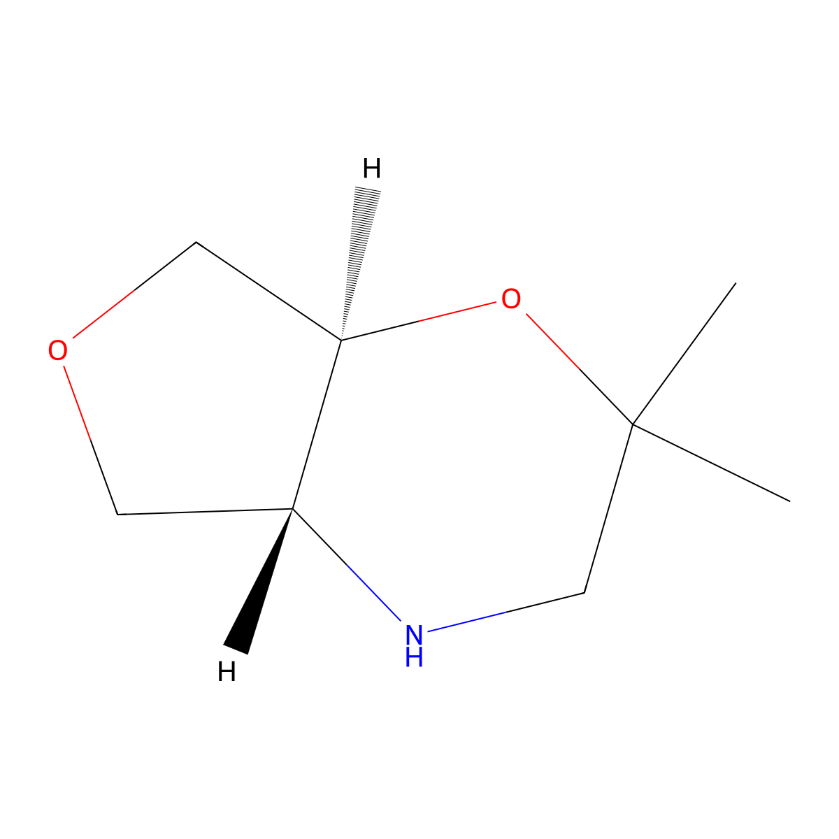Rac-(4aR,7aS)-2,2-dimethyl-hexahydro-2H-furo[3,4-b]morpholine molecular structure, CAS 1969287-49-7