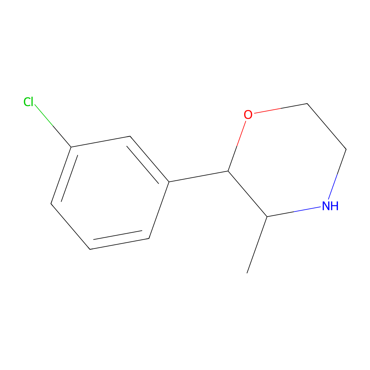 Rac-(2R,3R)-2-(3-chlorophenyl)-3-methylmorpholine molecular structure, CAS 1969287-87-3