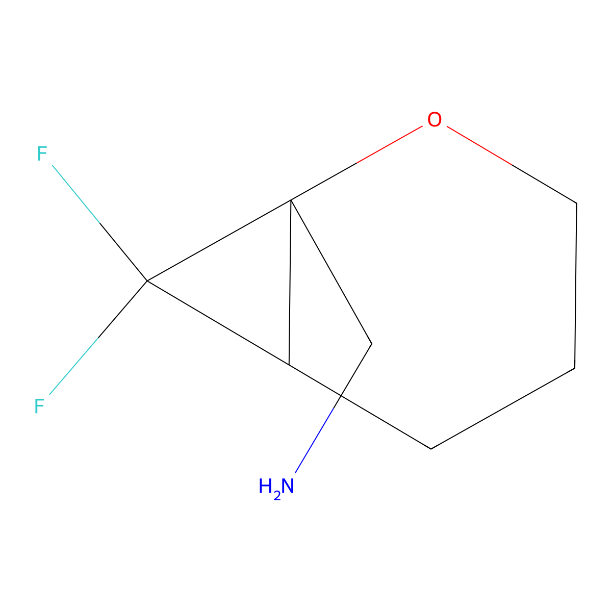rac-[(1R,6R)-7,7-difluoro-2-oxabicyclo[4.1.0]heptan-1-yl]methanamine molecular structure, CAS 1969287-92-0