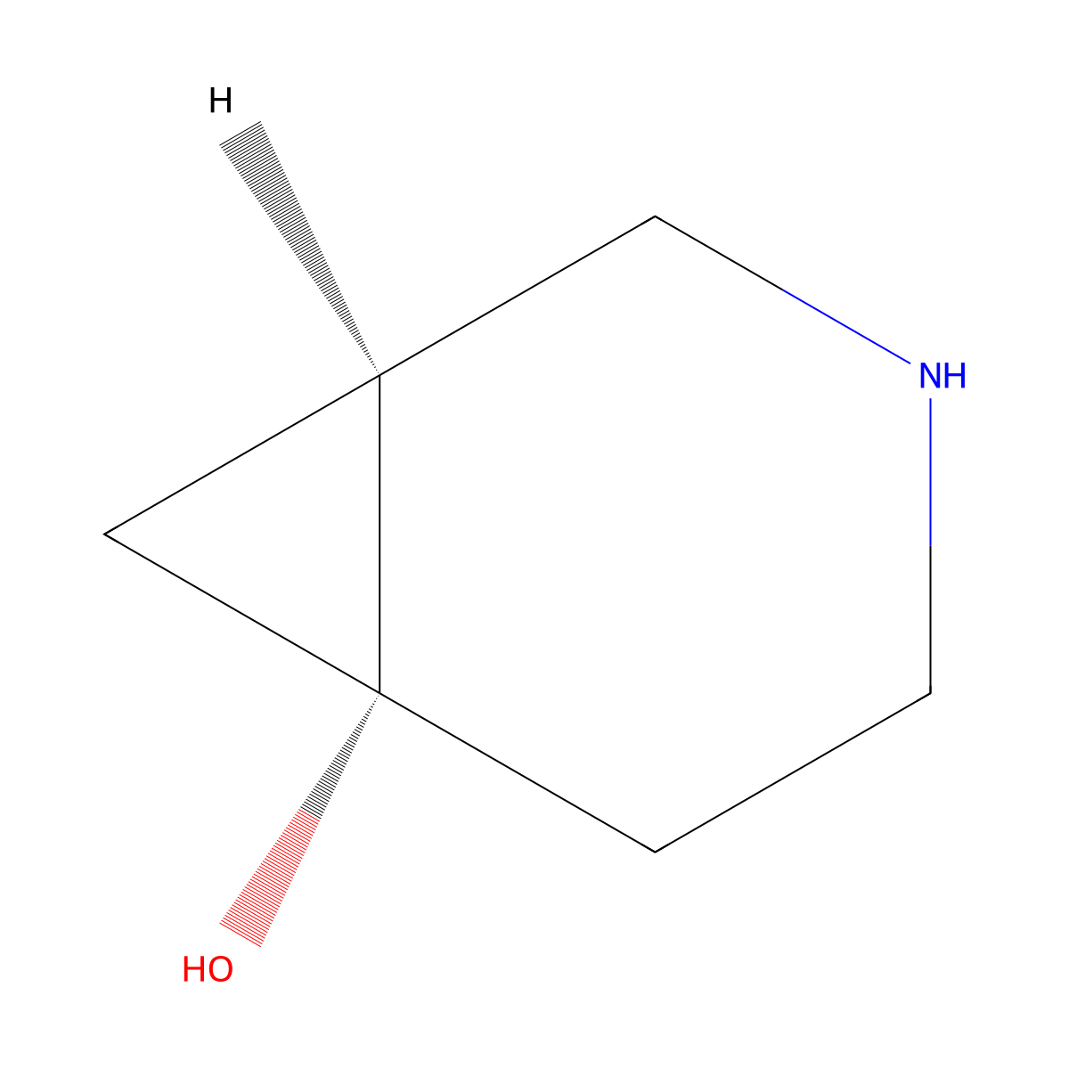 rac-(1R,6R)-3-azabicyclo[4.1.0]heptan-6-ol molecular structure, CAS 1969288-39-8