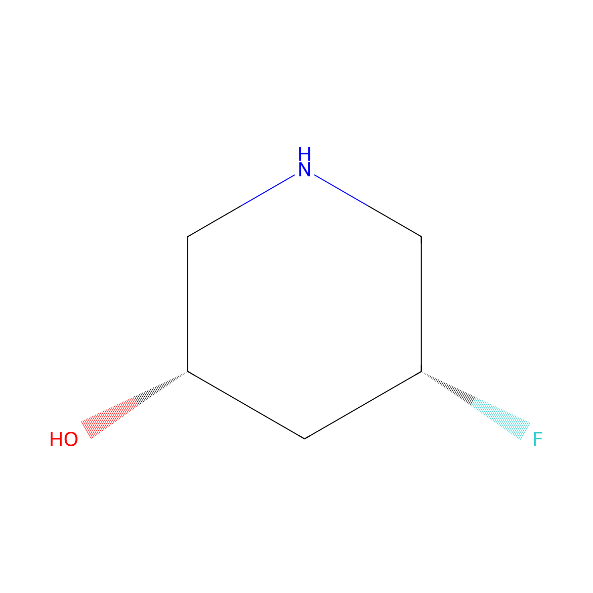 (3S,5R)-5-Fluoropiperidin-3-ol molecular structure, CAS 1969288-77-4