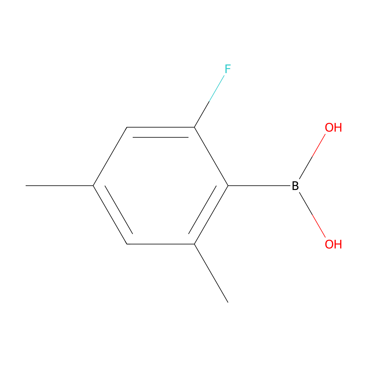 (2-Fluoro-4,6-dimethylphenyl)boronic acid molecular structure, CAS 1969291-70-0