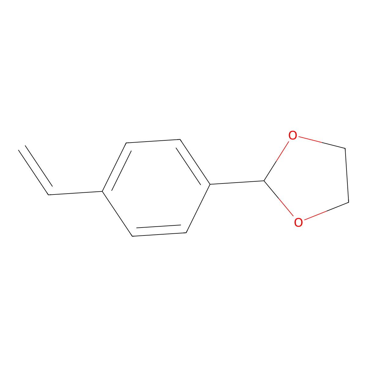 2-(4-Ethenylphenyl)-1,3-dioxolane molecular structure, CAS 19693-76-6