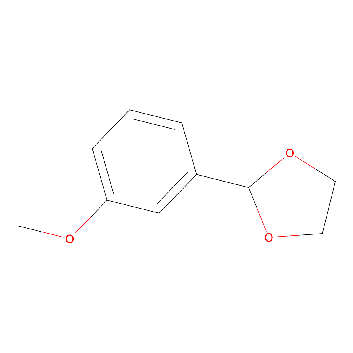 2-(3-Methoxyphenyl)-1,3-dioxolane molecular structure, CAS 19693-78-8