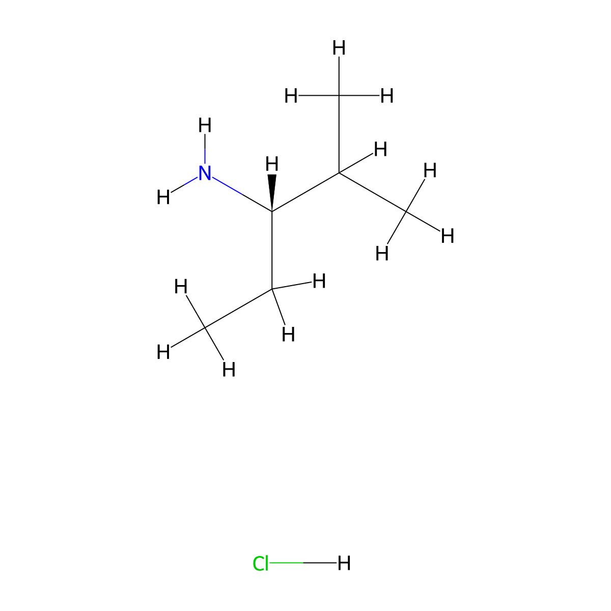 (3S)-2-methylpentan-3-amine Hydrochloride molecular structure, CAS 196930-00-4