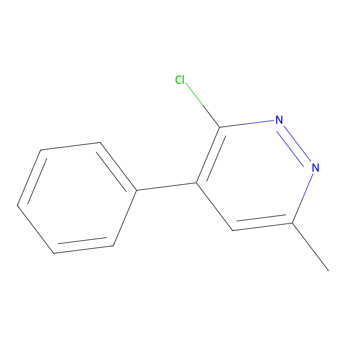 3-Chloro-6-methyl-4-phenylpyridazine molecular structure, CAS 196934-28-8
