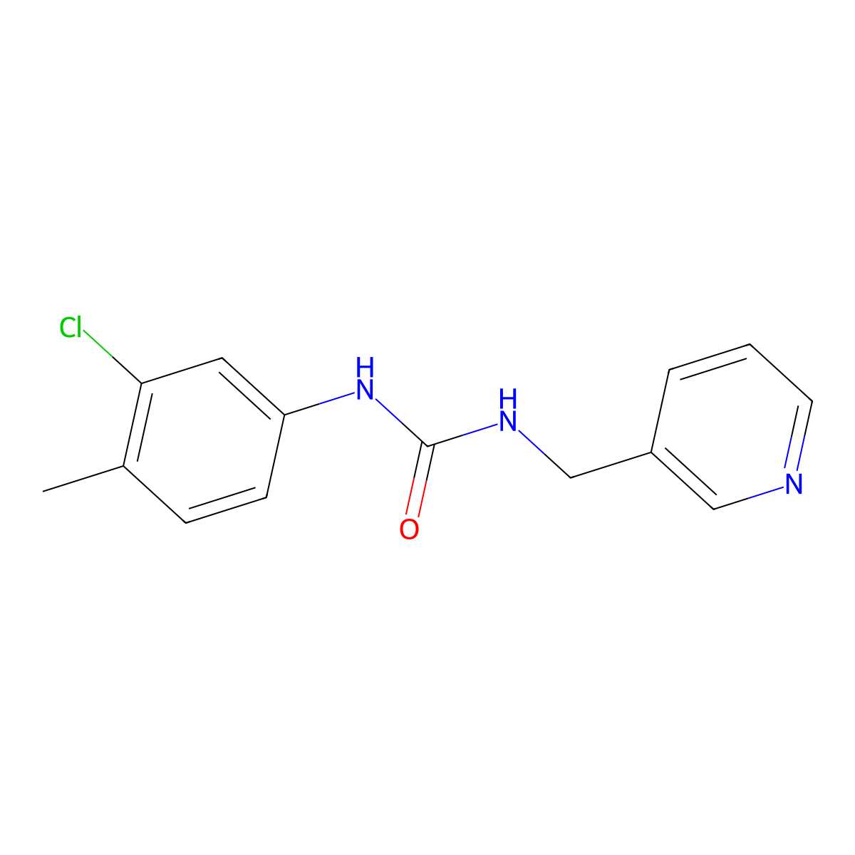 1-(3-Chloro-4-methylphenyl)-3-(pyridin-3-ylmethyl)urea molecular structure, CAS 196934-31-3